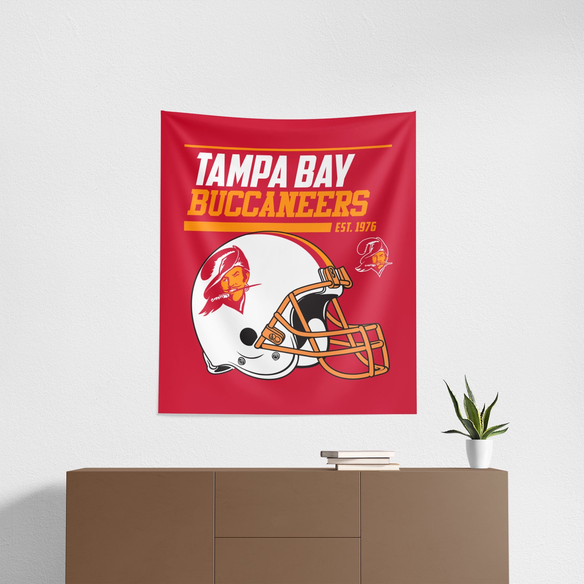 NFL Tampa Bay Buccaneers 40 YD Dash Legacy Wall Hanging 34 x 40 Inches