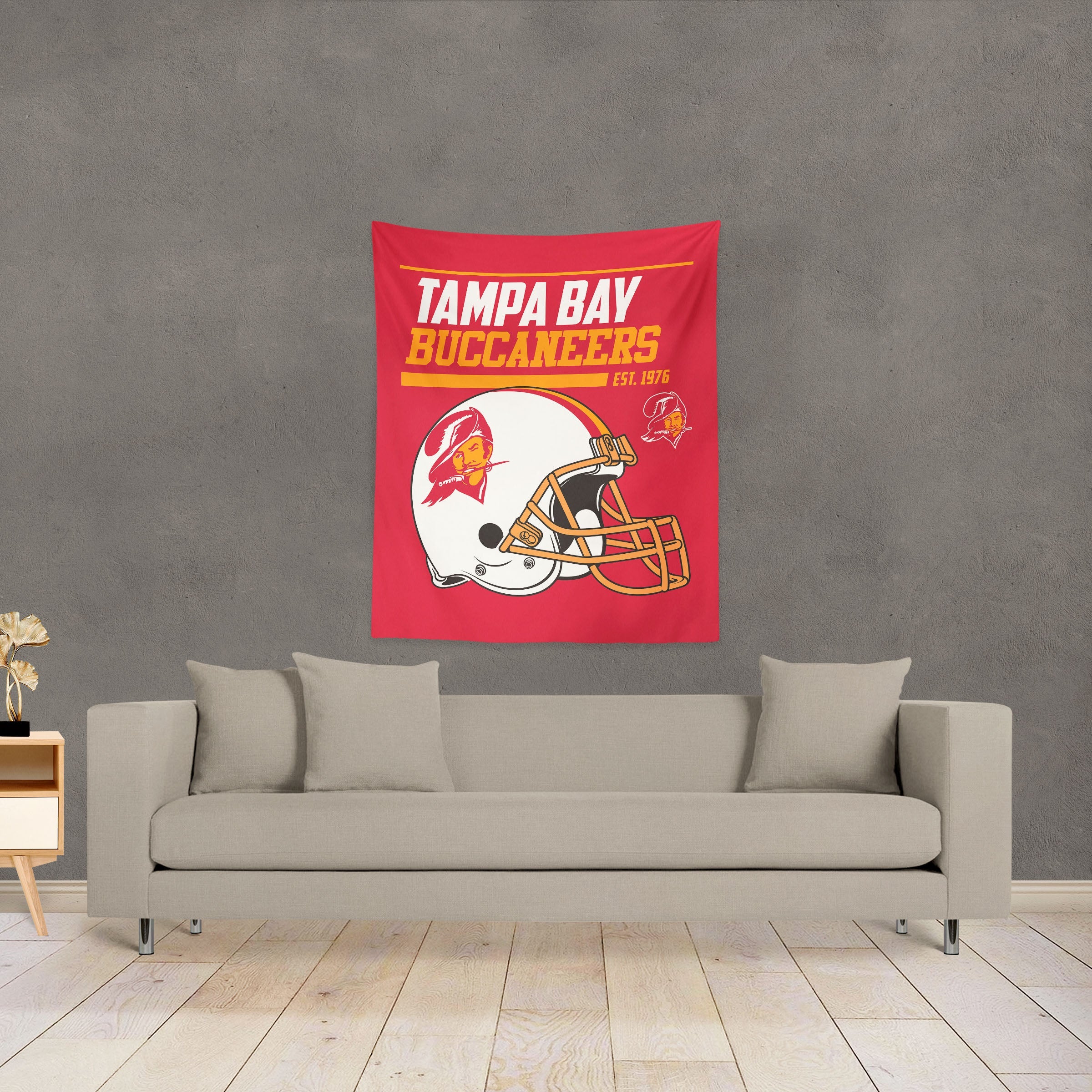 NFL Tampa Bay Buccaneers 40 YD Dash Legacy Wall Hanging 34 x 40 Inches