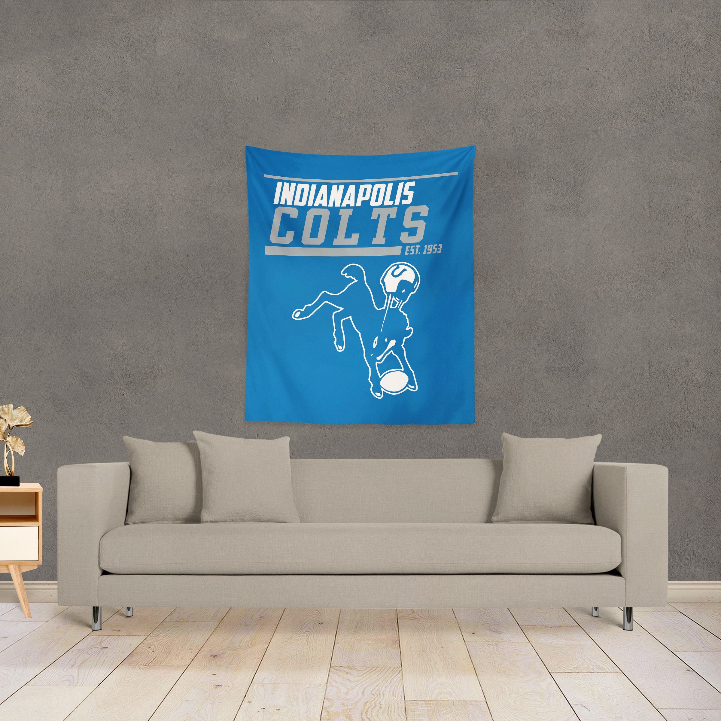 NFL Indianapolis Colts 40 YD Dash Legacy Wall Hanging 34 x 40 Inches