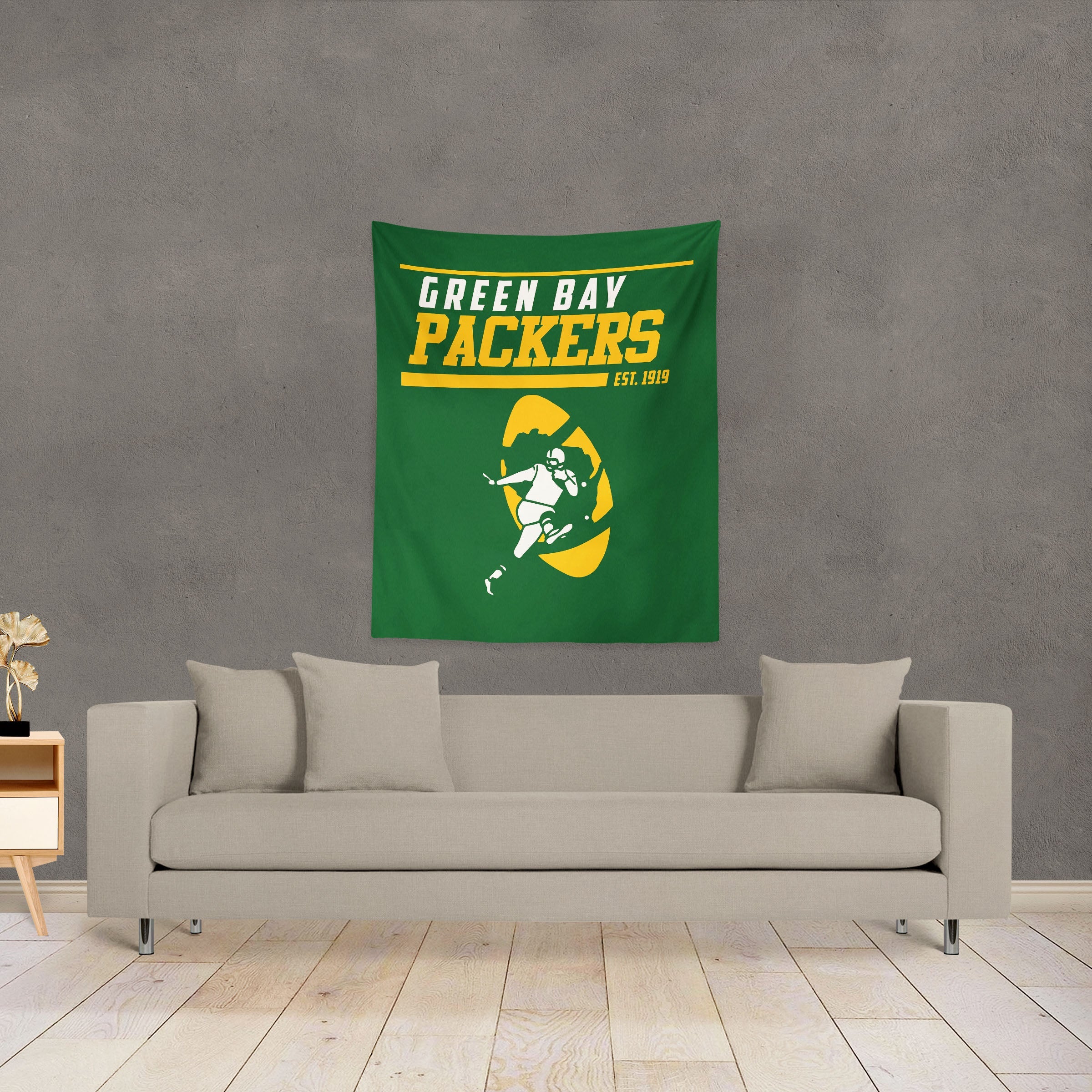 NFL Green Bay Packers 40 YD Dash Legacy Wall Hanging 34 x 40 Inches