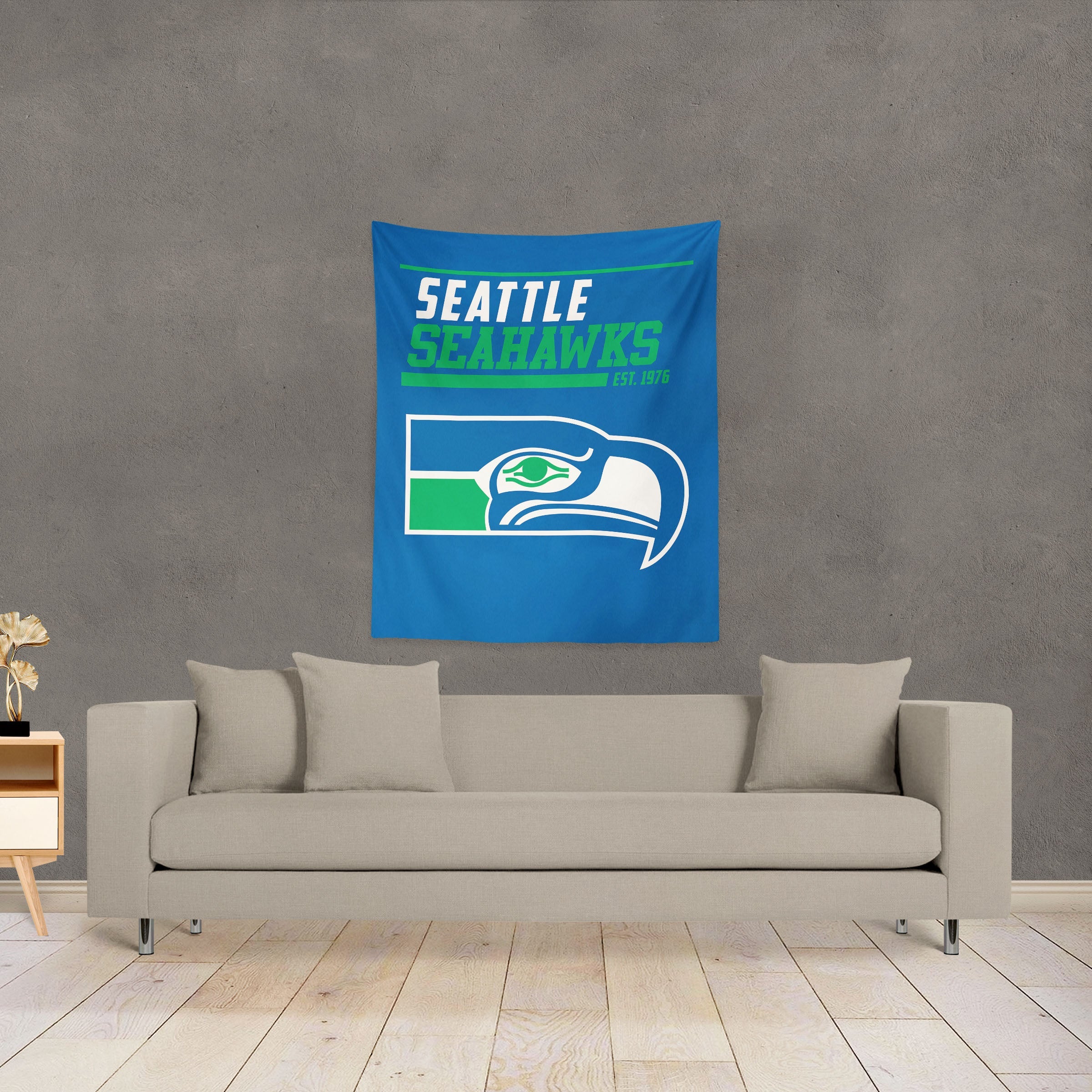 NFL Seattle Seahawks 40 YD Dash Legacy Wall Hanging 34 x 40 Inches