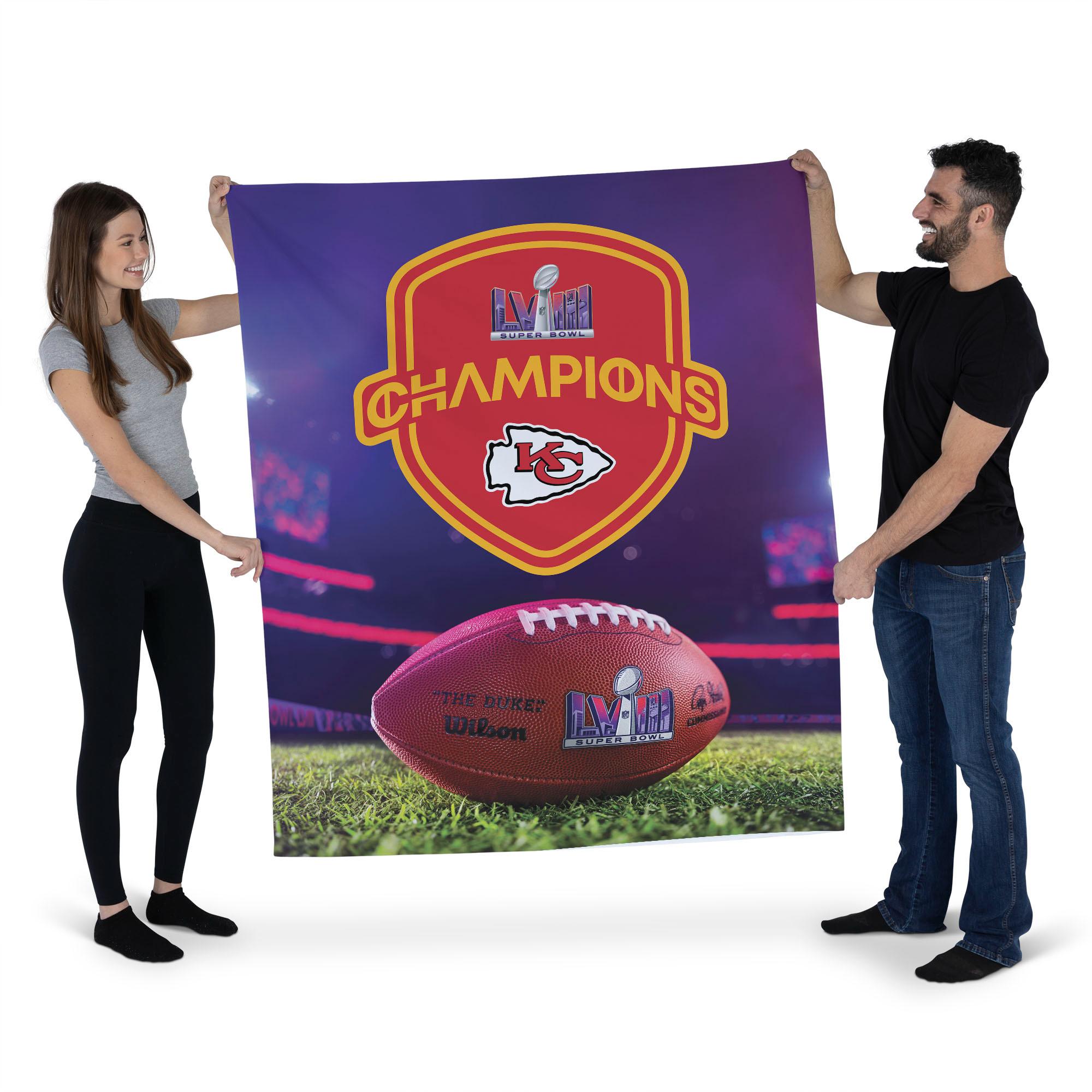 NFL Super Bowl 58 Kansas City Chiefs Elite Champs Wall Hanging 50x60 Inches