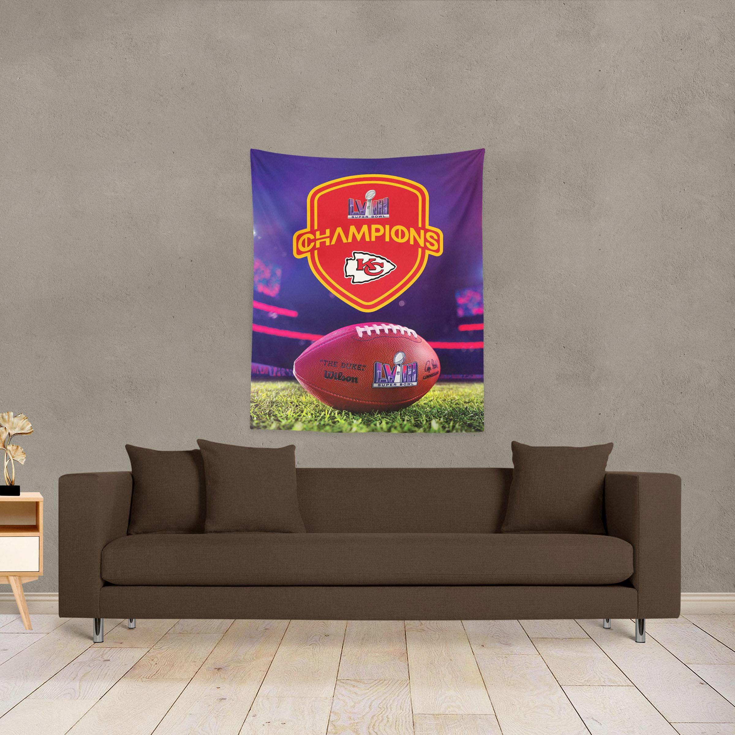 NFL Super Bowl 58 Kansas City Chiefs Elite Champs Wall Hanging 50x60 Inches