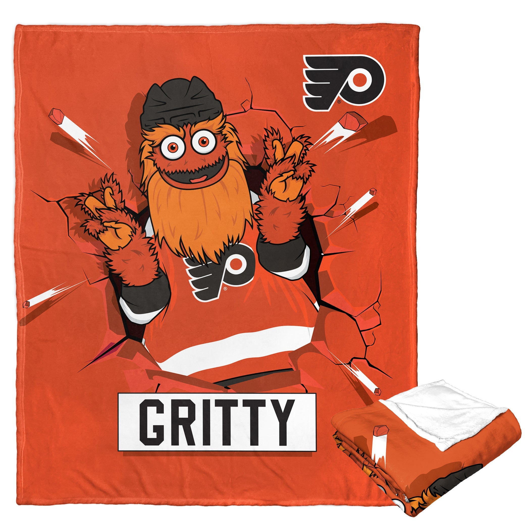 NHL Philadelphia Flyers Mascot Love Silk Touch Throw Blanket 50x60 Inches