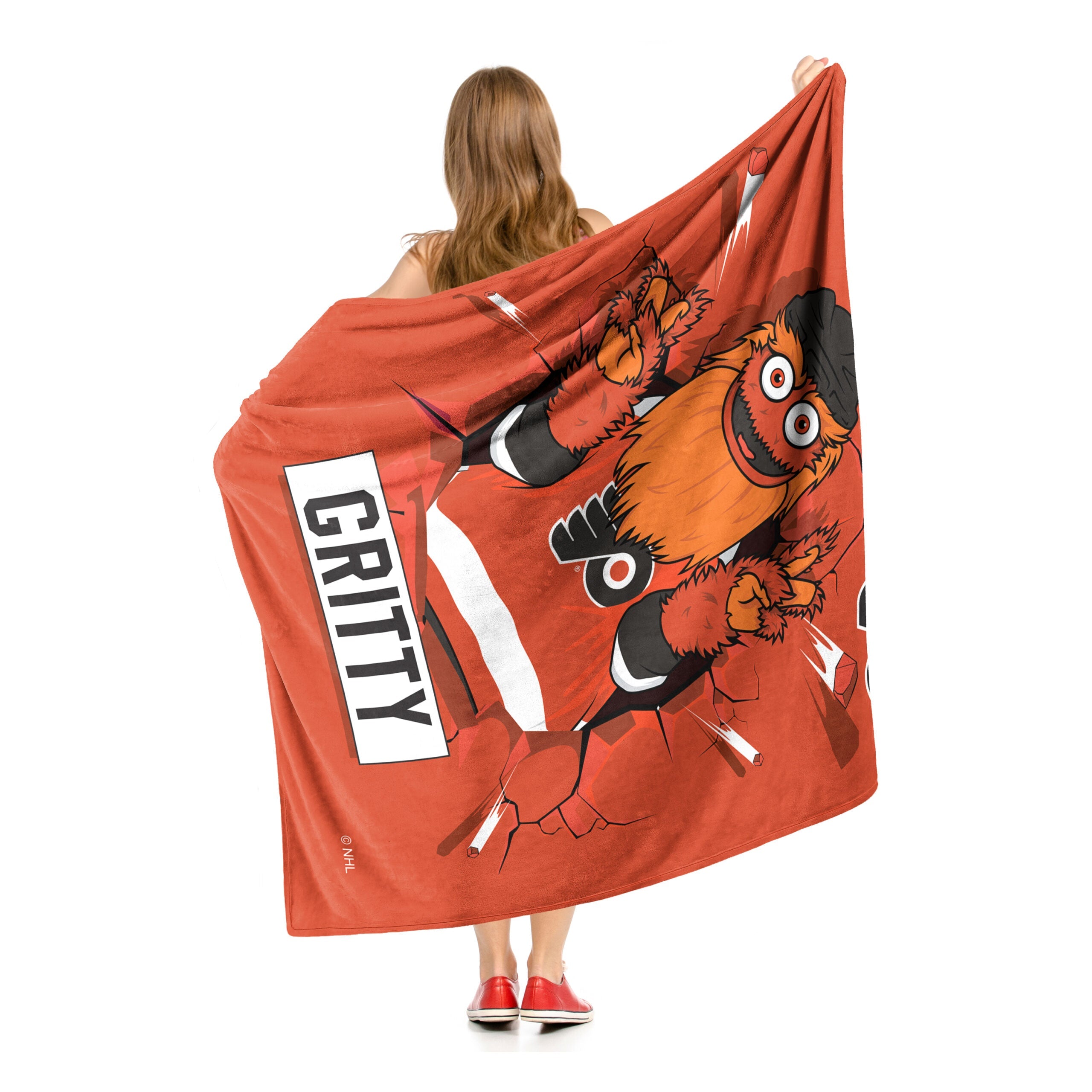 NHL Philadelphia Flyers Mascot Love Silk Touch Throw Blanket 50x60 Inches