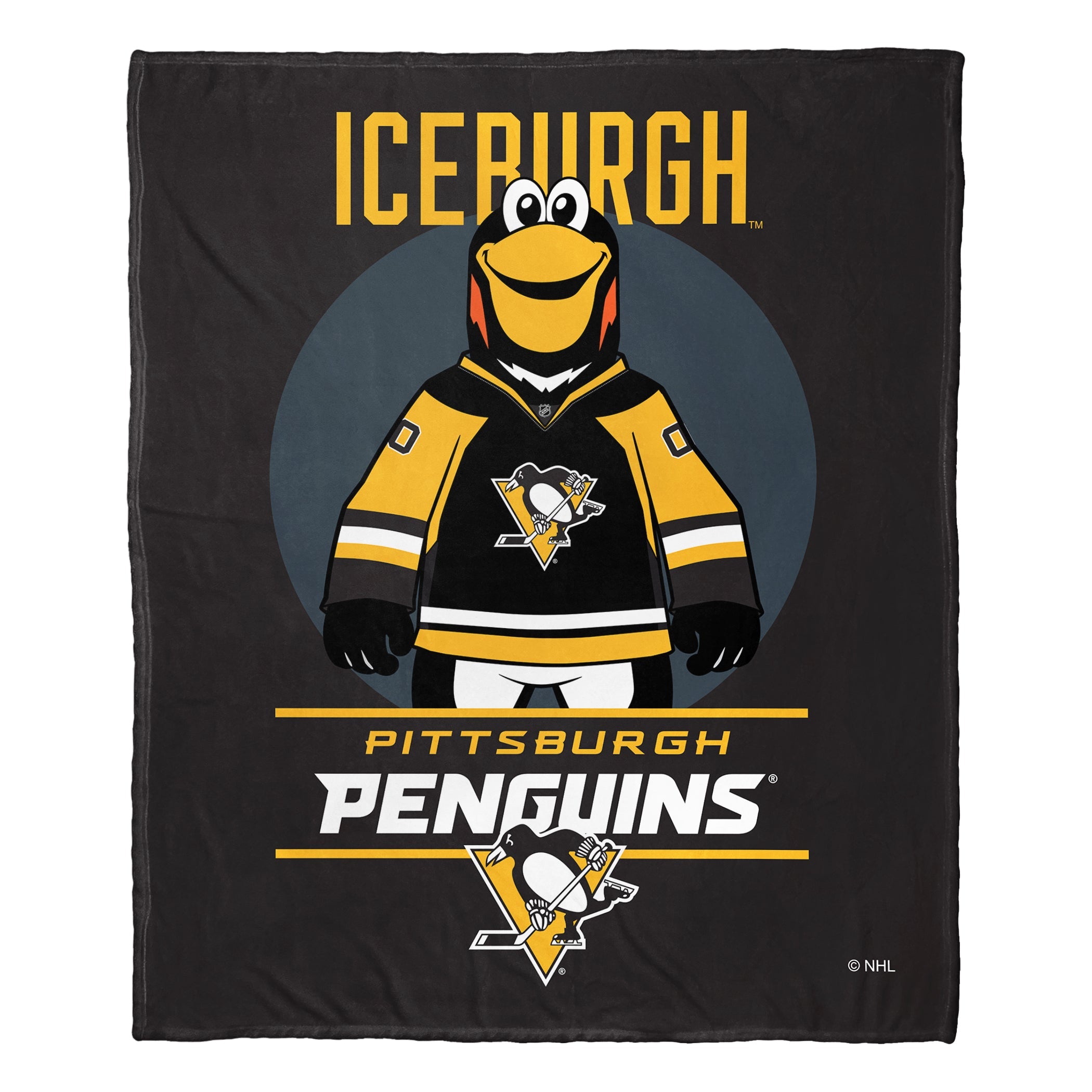 NHL Pittsburgh Penguins Mascot Love Silk Touch Throw Blanket 50x60 Inches