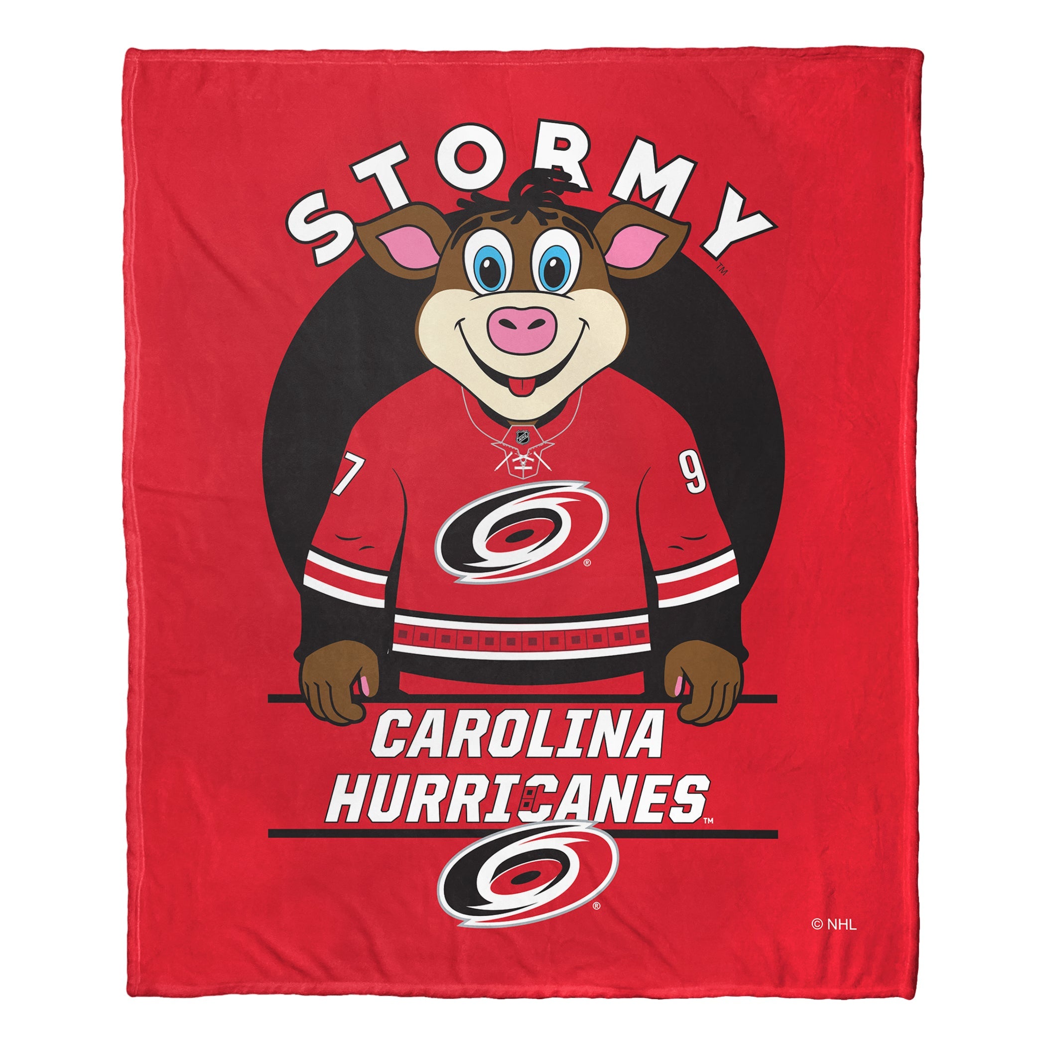 NHL Carolina Hurricanes Mascot Love Silk Touch Throw Blanket 50x60 Inches