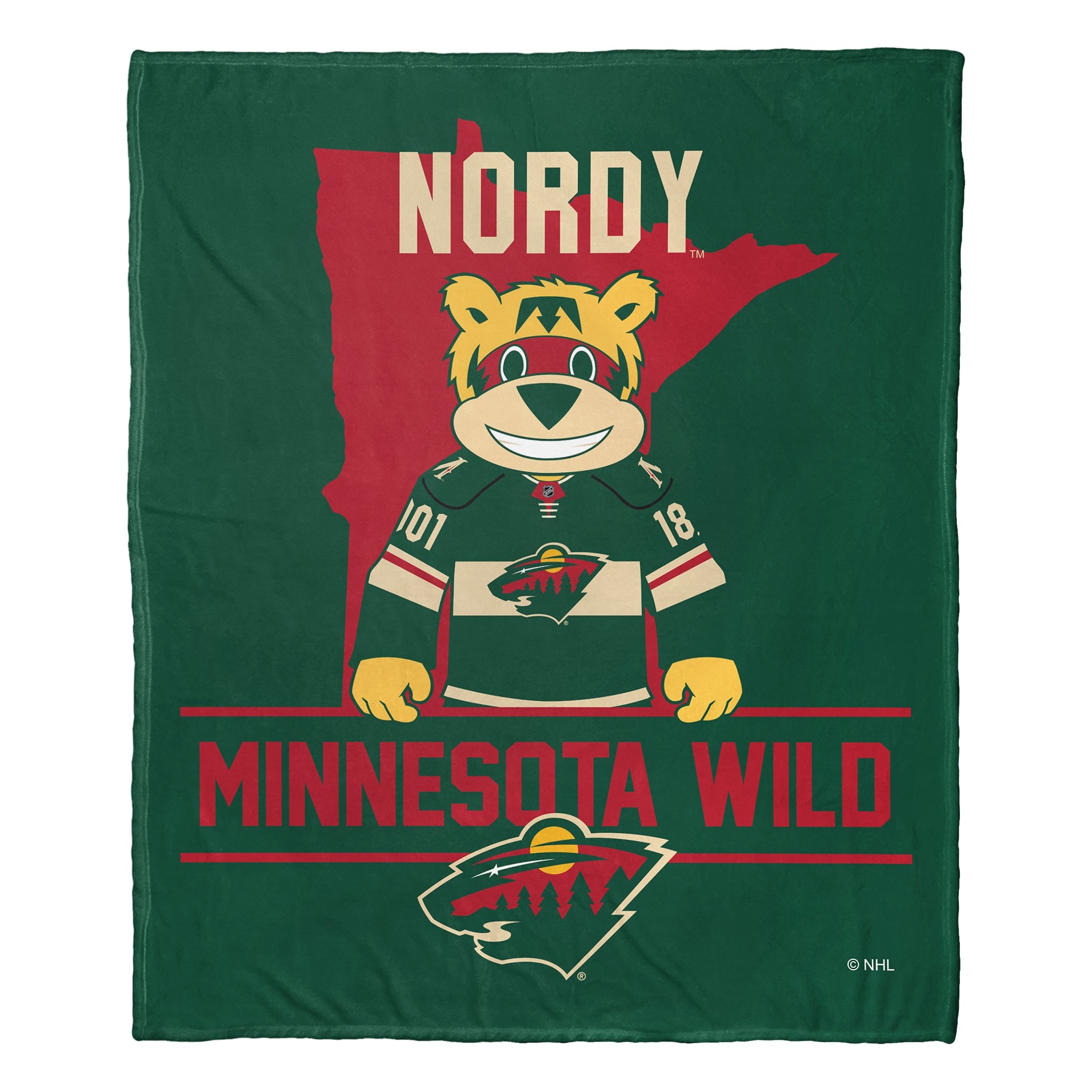 NHL Minnesota Wild Mascot Love Silk Touch Throw Blanket 50x60 Inches