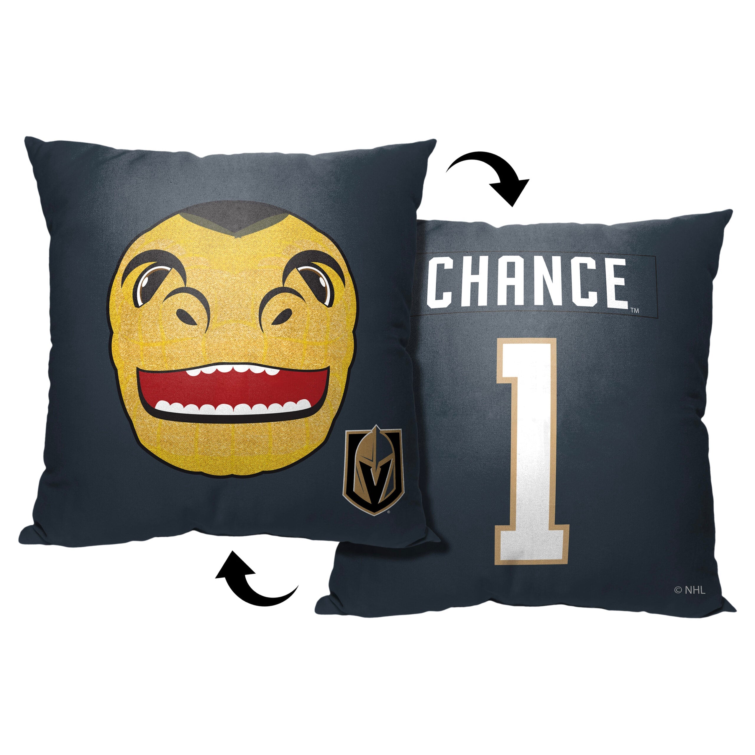 NHL Vegas Golden Knights Mascot Love Throw Pillow 18x18 Inches