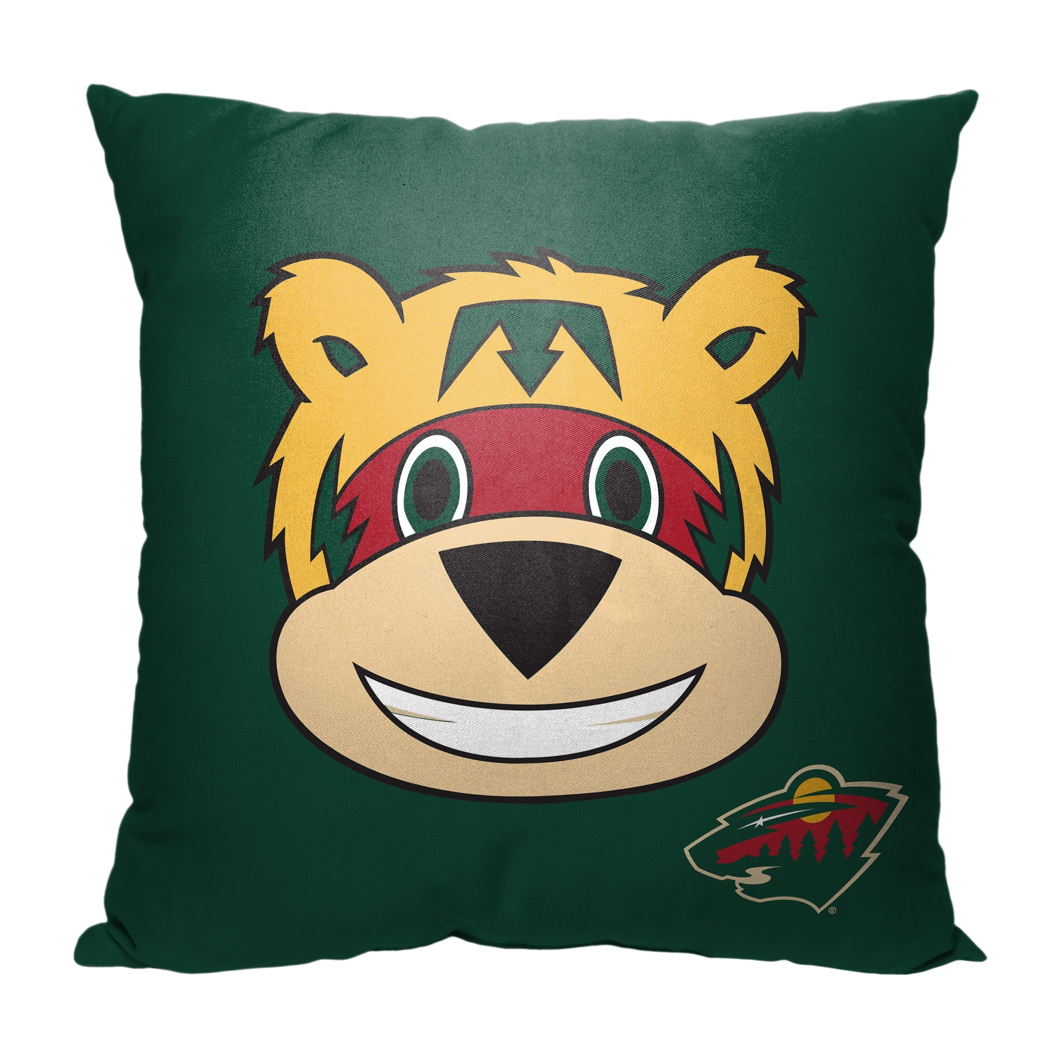 NHL Minnesota Wild Mascot Love Throw Pillow 18x18 Inches