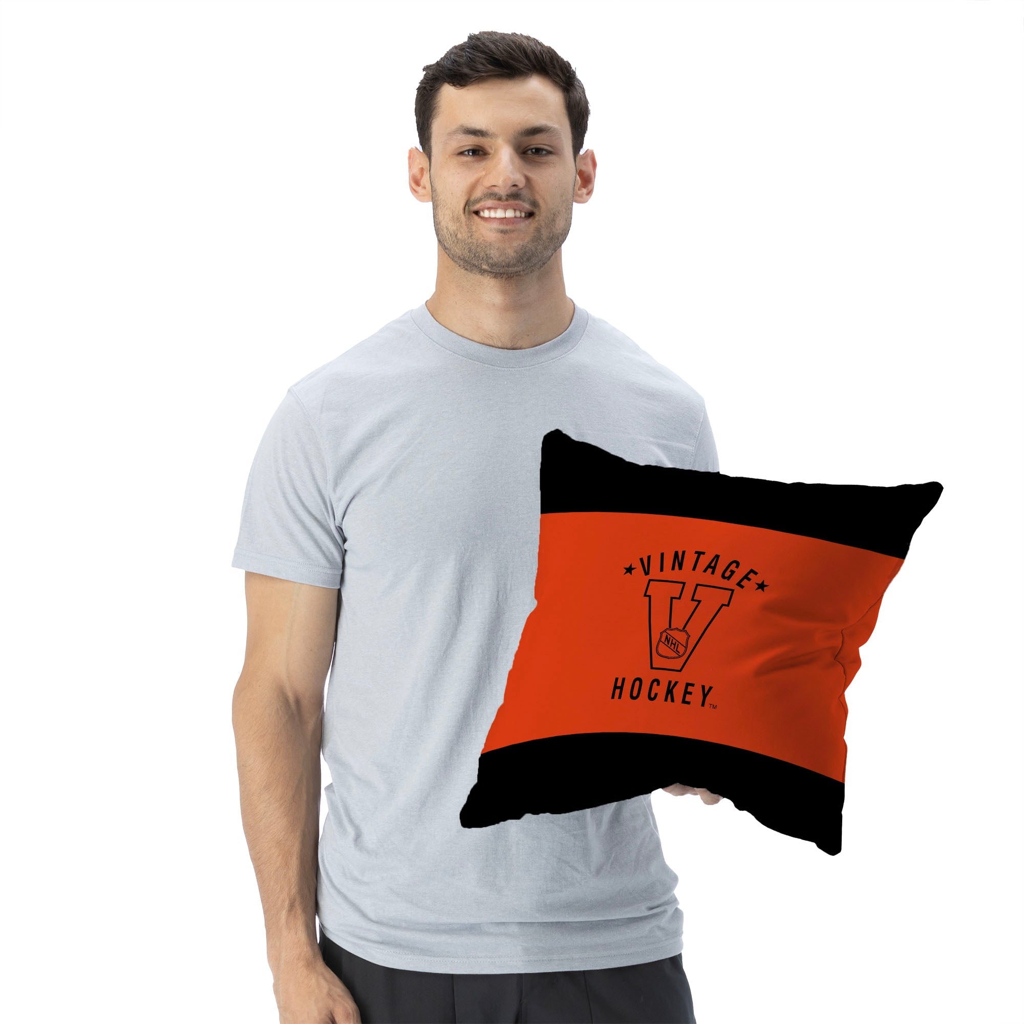 Philadelphia Flyers NHL Vintage Logo Throw Pillow 18X18