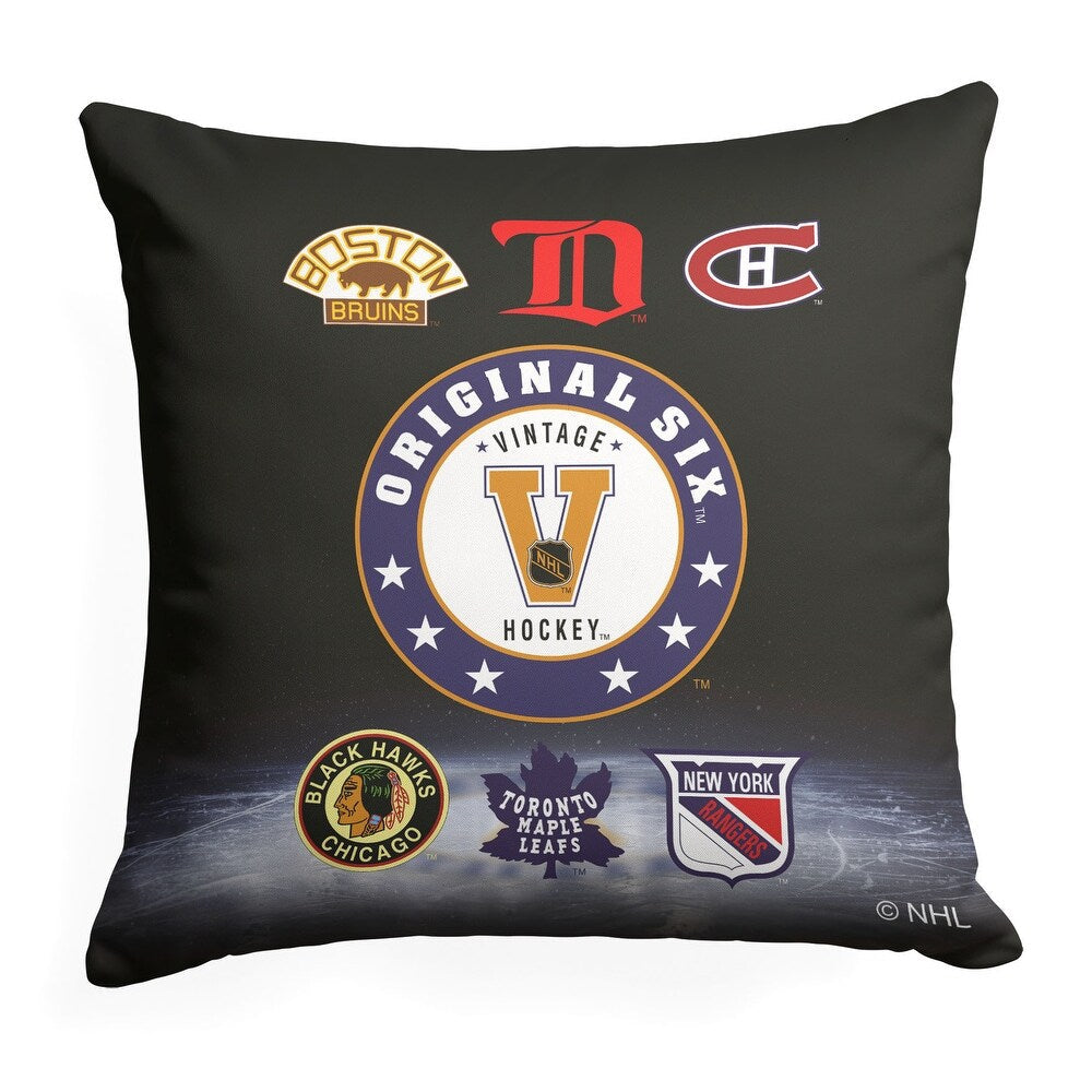 NHL First Six First Six Throw Pillow 18x18 Inches