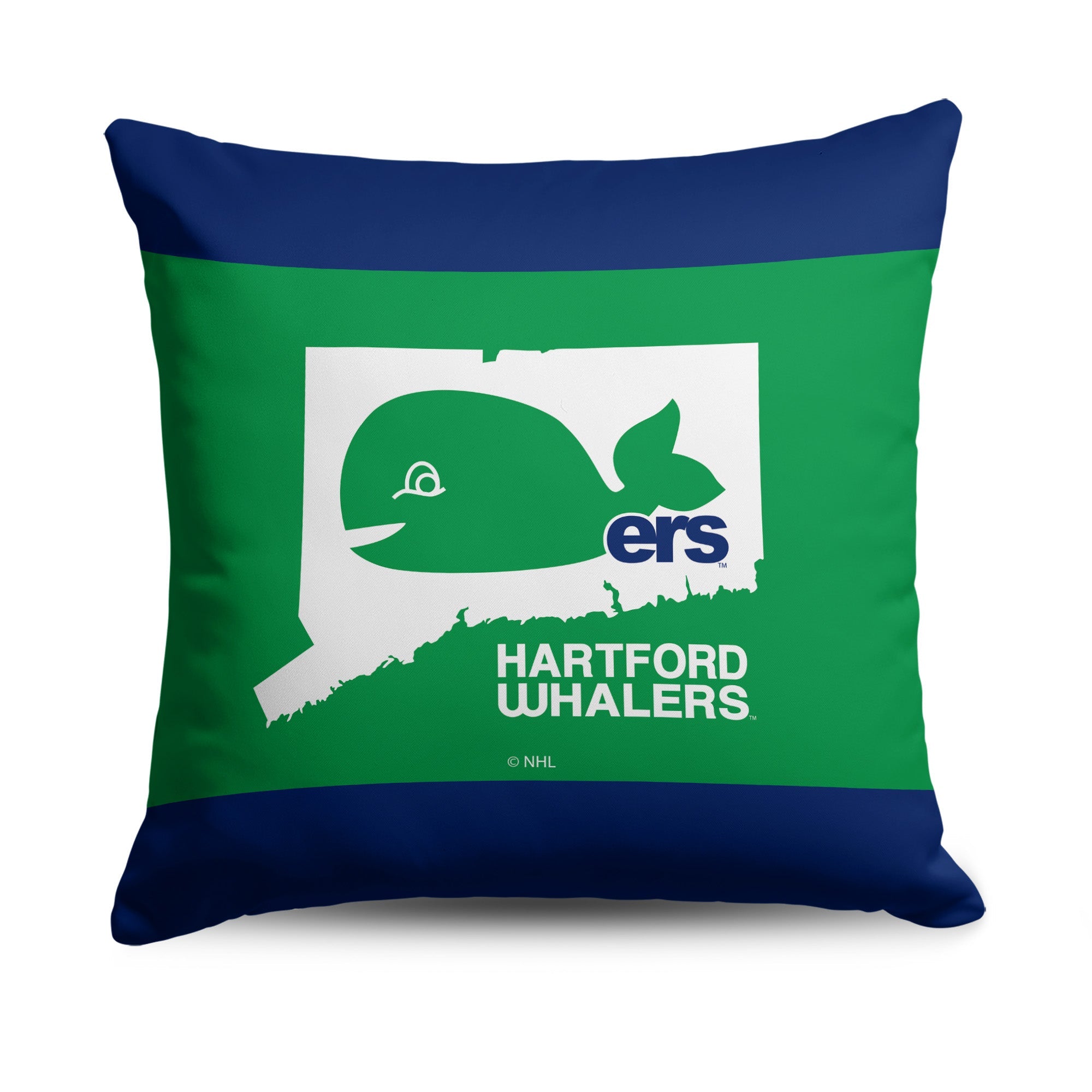 Hartford Whalers NHL State Locale Throw PIllow 18X18 Inches