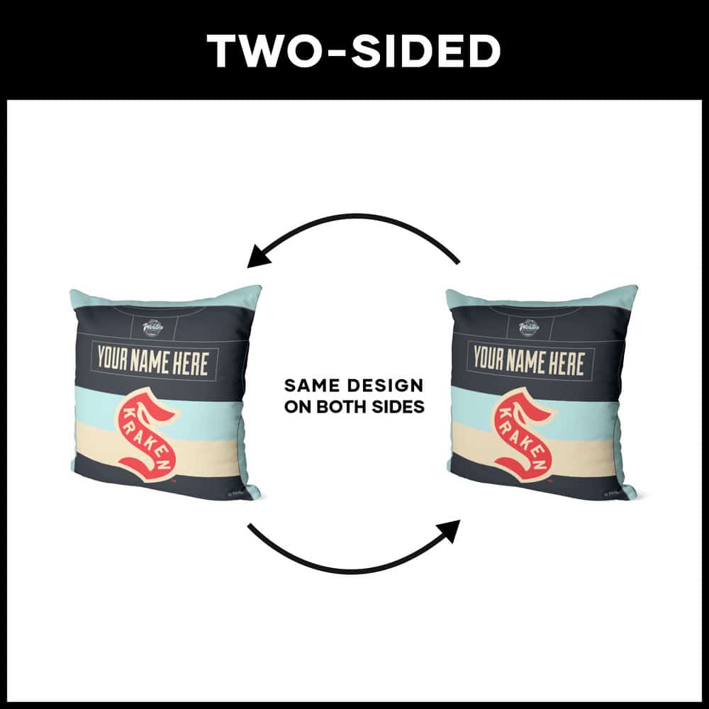 NHL Seattle Kraken 2024 Winter Classic Personalized Throw Pillow 18x18 Inches