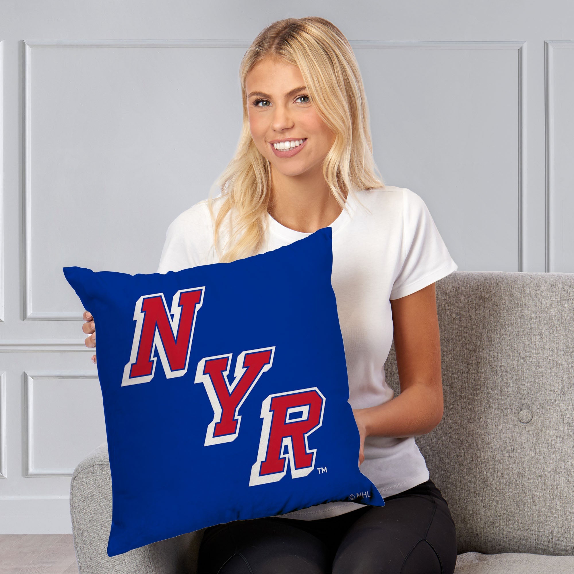 NHL New York Rangers 2024 NHLSS My Ice Throw Pillow 18x18 Inches