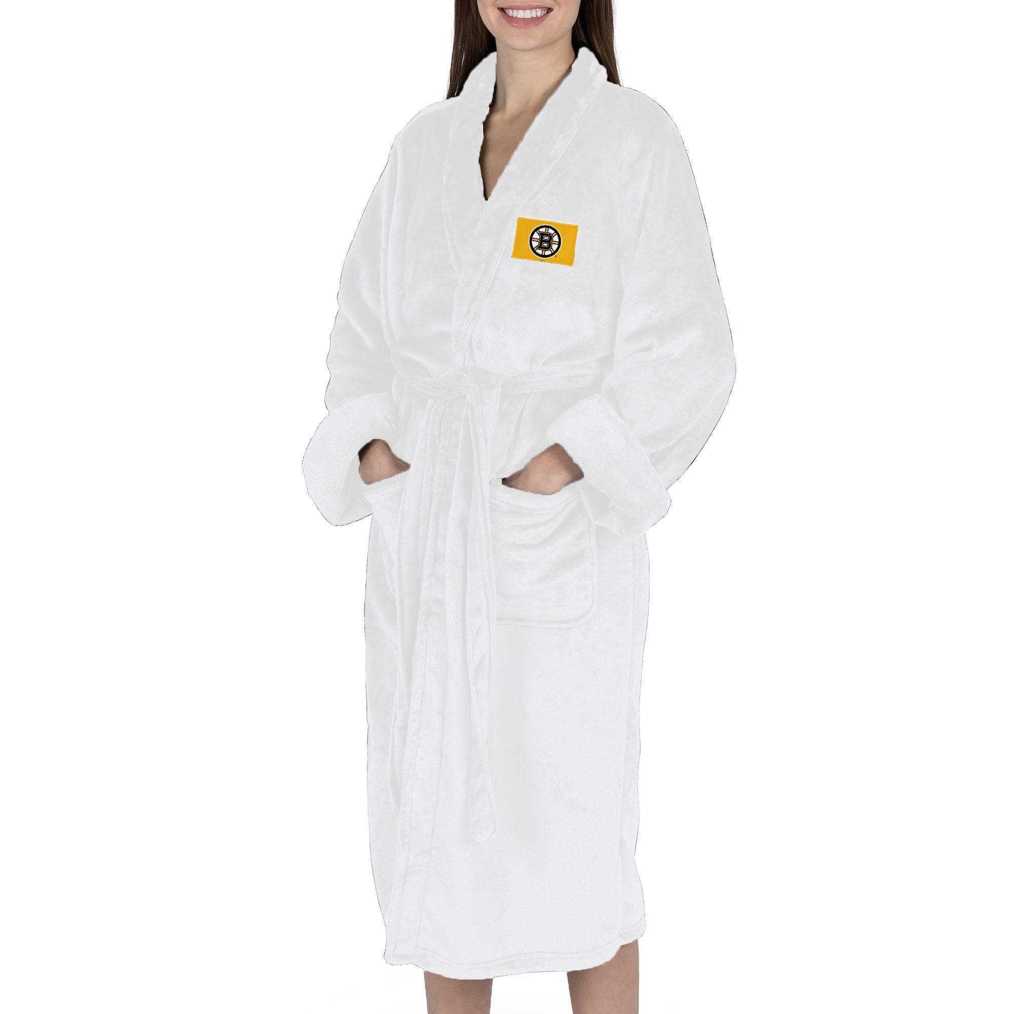Boston Bruins NHL White Out Silk Touch Robe Small/Medium