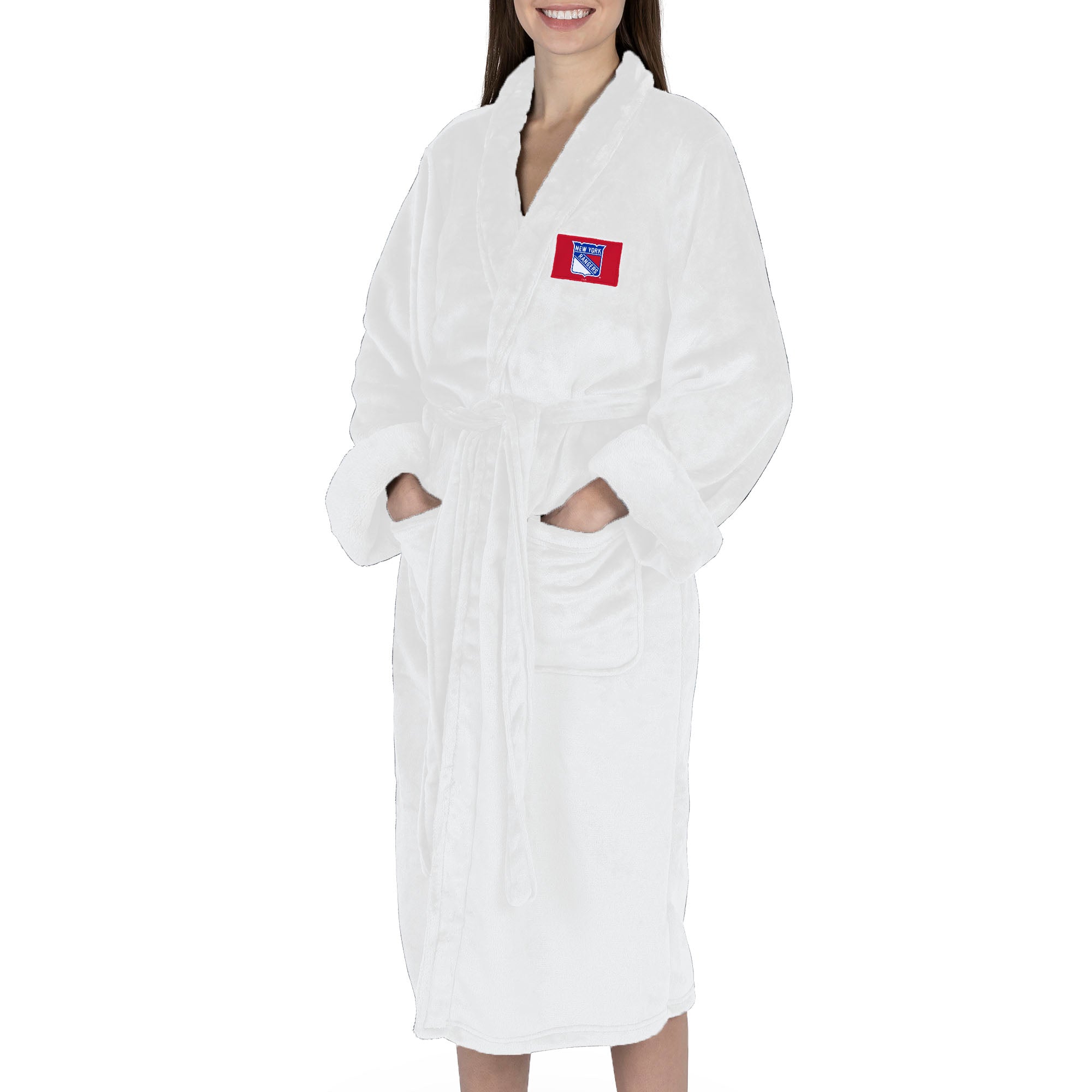 New York Rangers NHL White Out Silk Touch Robe Small/Medium