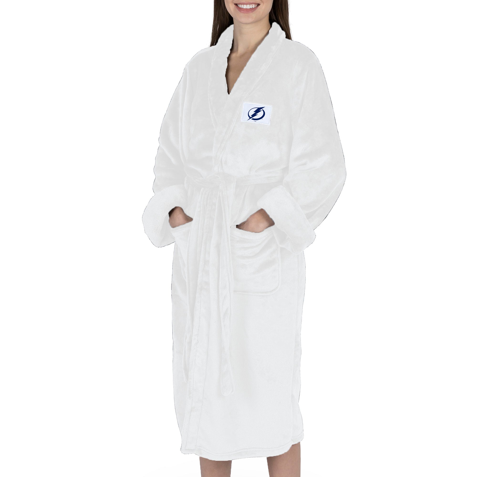 Tampa Bay Lightning NHL White Out Silk Touch Robe Small/Medium