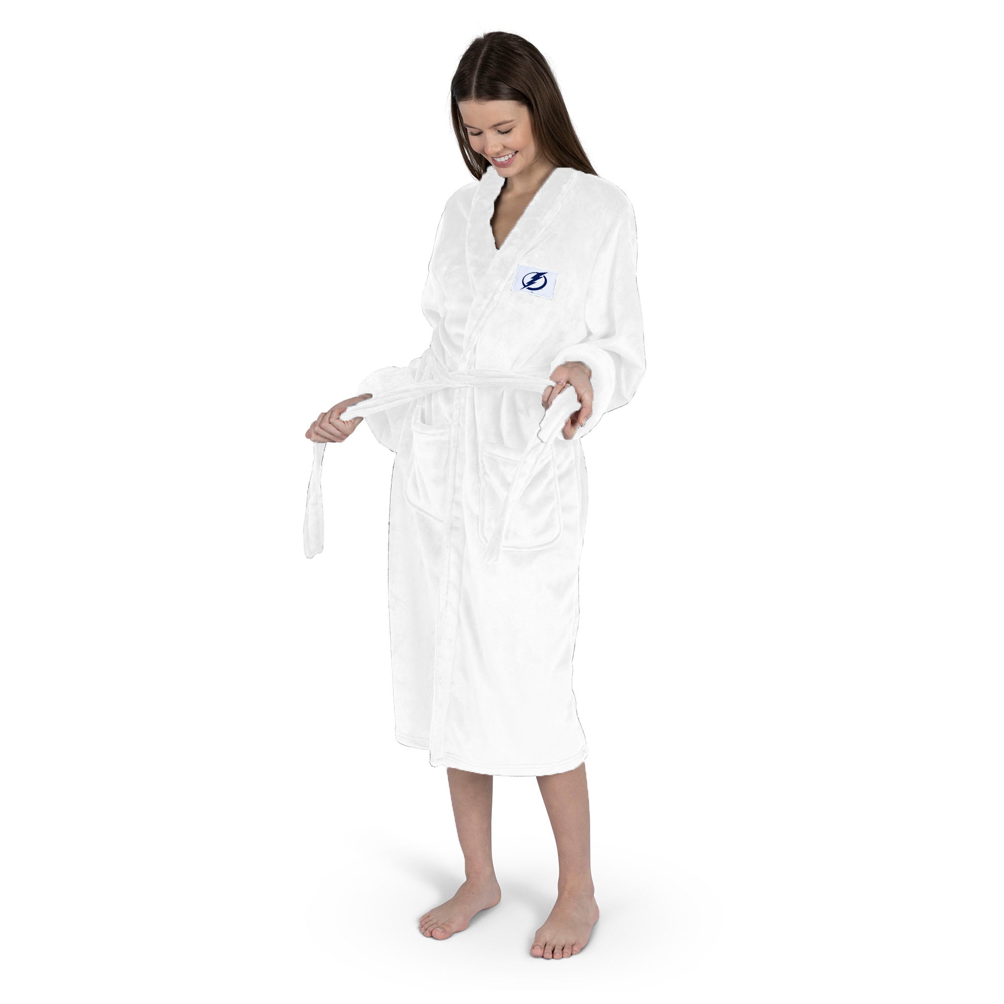 Tampa Bay Lightning NHL White Out Silk Touch Robe Small/Medium