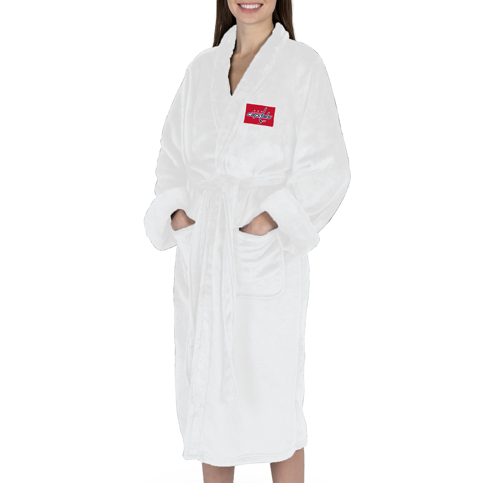 Washington Capitals NHL White Out Silk Touch Robe Small/Medium