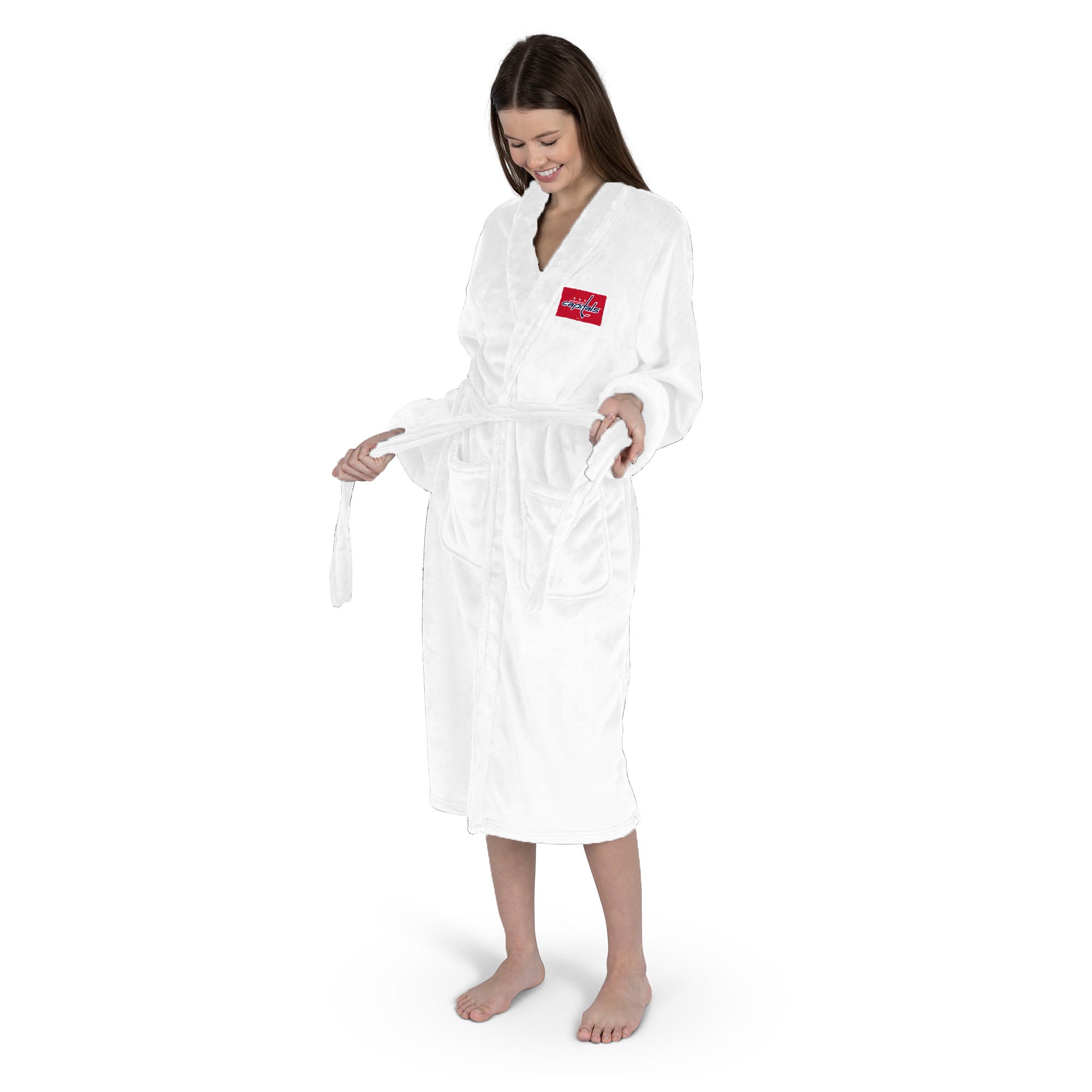 Washington Capitals NHL White Out Silk Touch Robe Small/Medium
