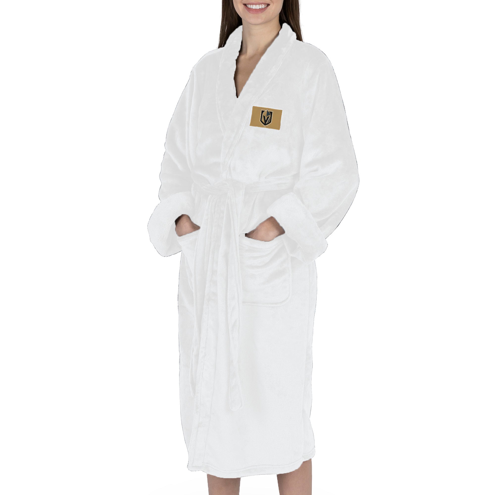 Las Vegas Golden Knights NHL White Out Silk Touch Robe Small/Medium