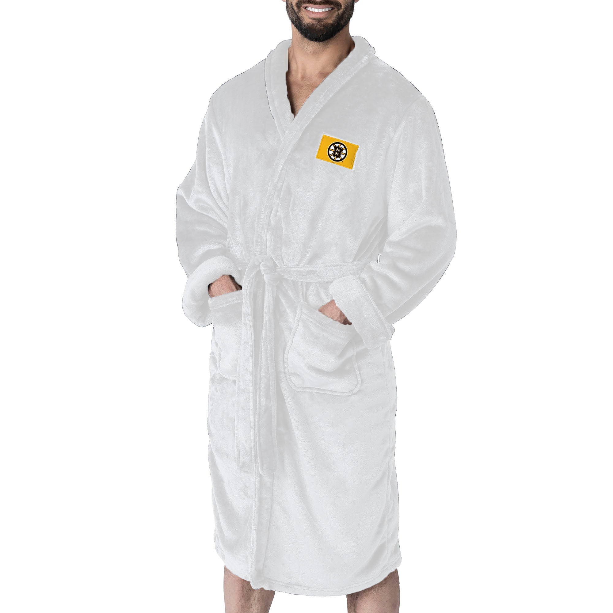 Boston Bruins NHL White Out Silk Touch Robe Large/XLarge