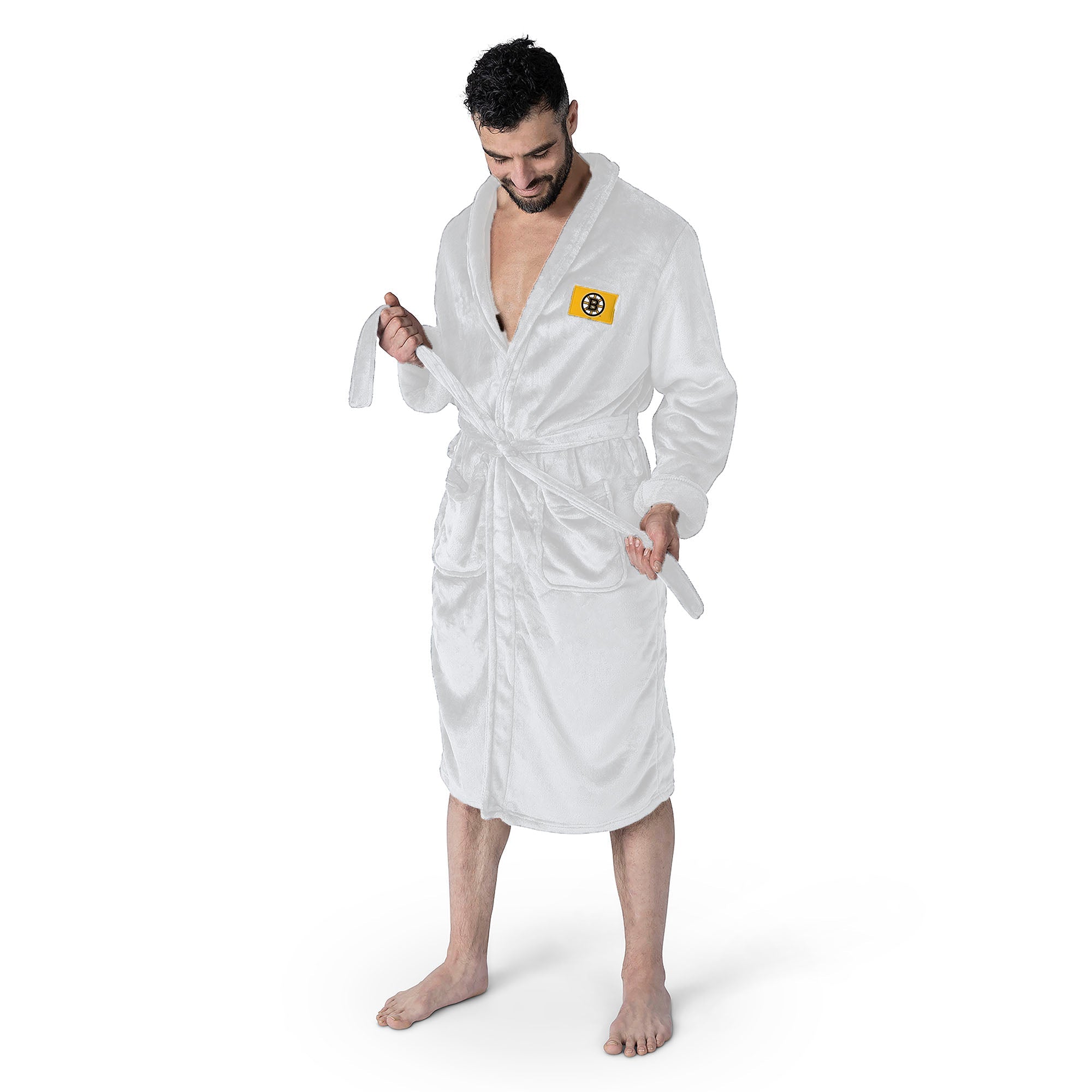 Boston Bruins NHL White Out Silk Touch Robe Large/XLarge