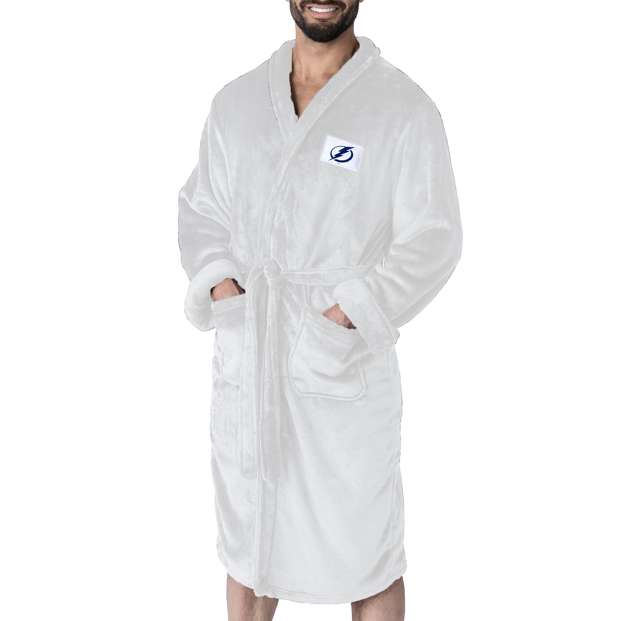 Tampa Bay Lightning NHL White Out Silk Touch Robe Large/XLarge