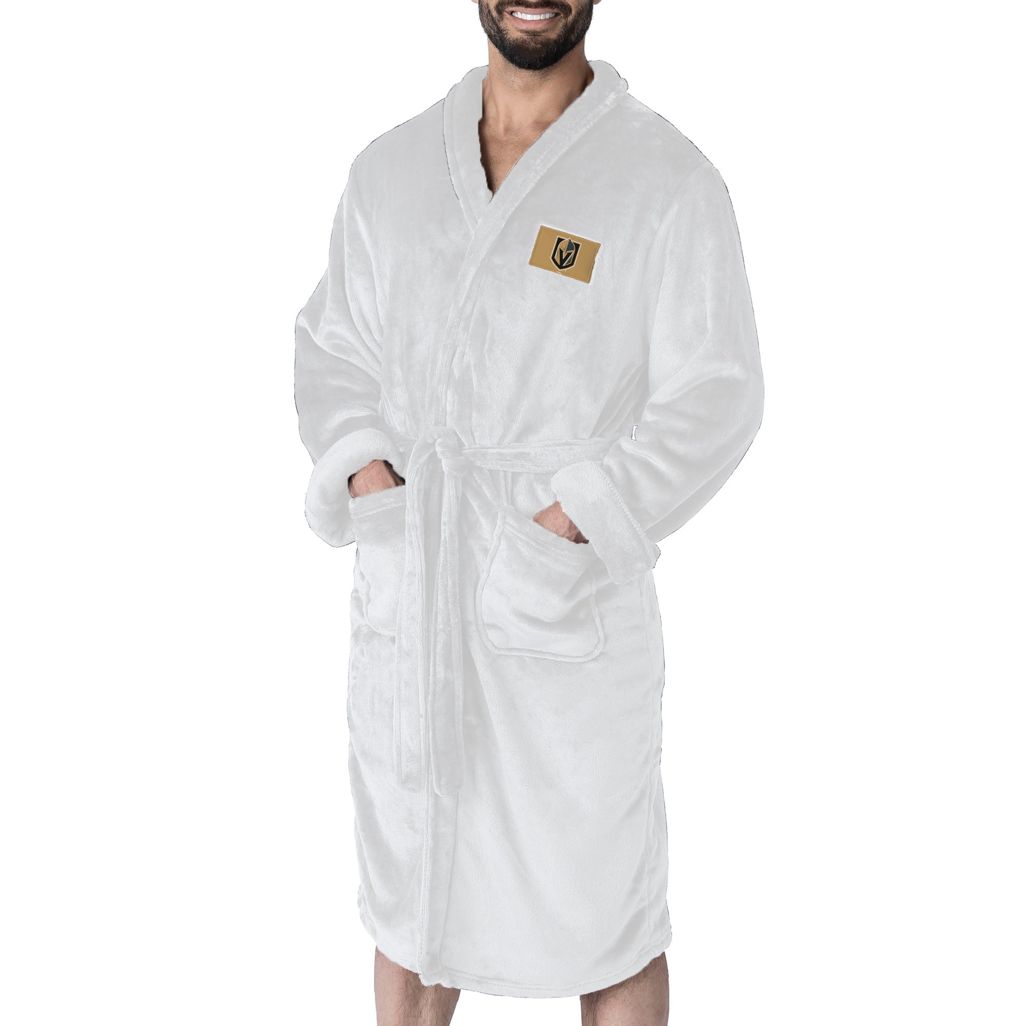 Las Vegas Golden Knights NHL White Out Silk Touch Robe Large/XLarge