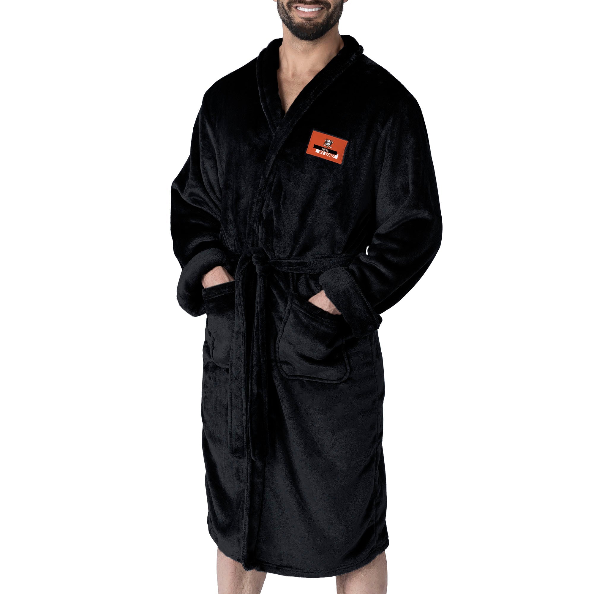 Anaheim Ducks #1 Dad Silk Touch Robe L/XL Black