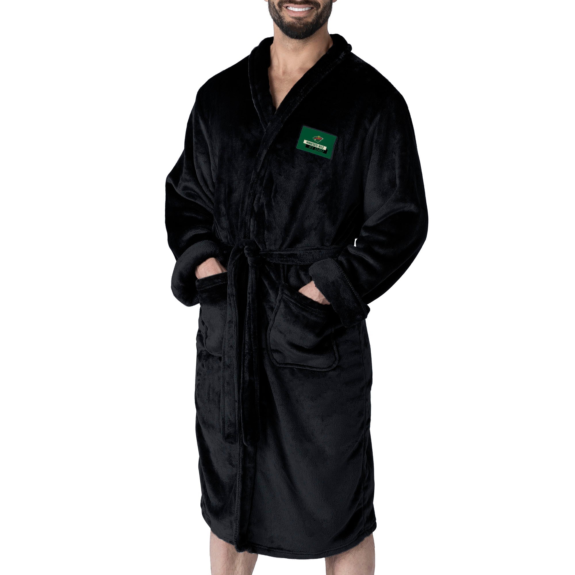 Minnesota Wild #1 Dad Silk Touch Robe L/XL Black