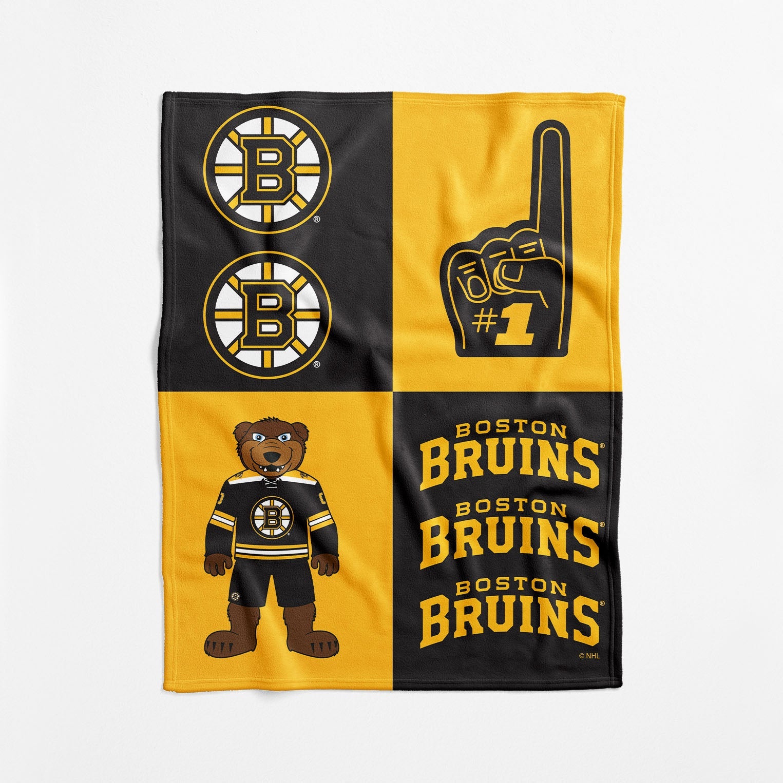 Boston Bruins NHL Domino Swaddle Blanket 40x50 inches