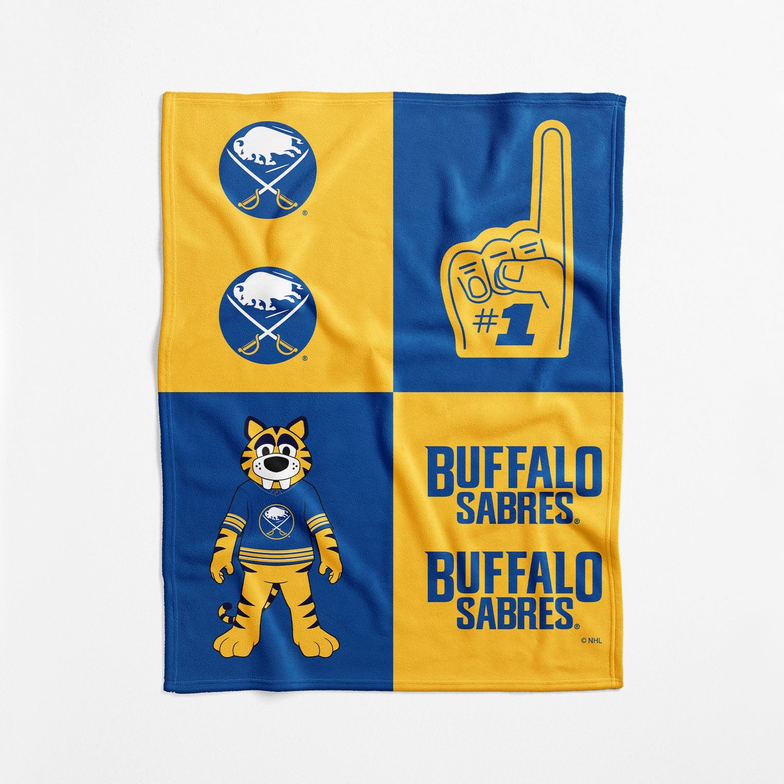 Buffalo Sabres NHL Domino Swaddle Blanket 40x50 inches