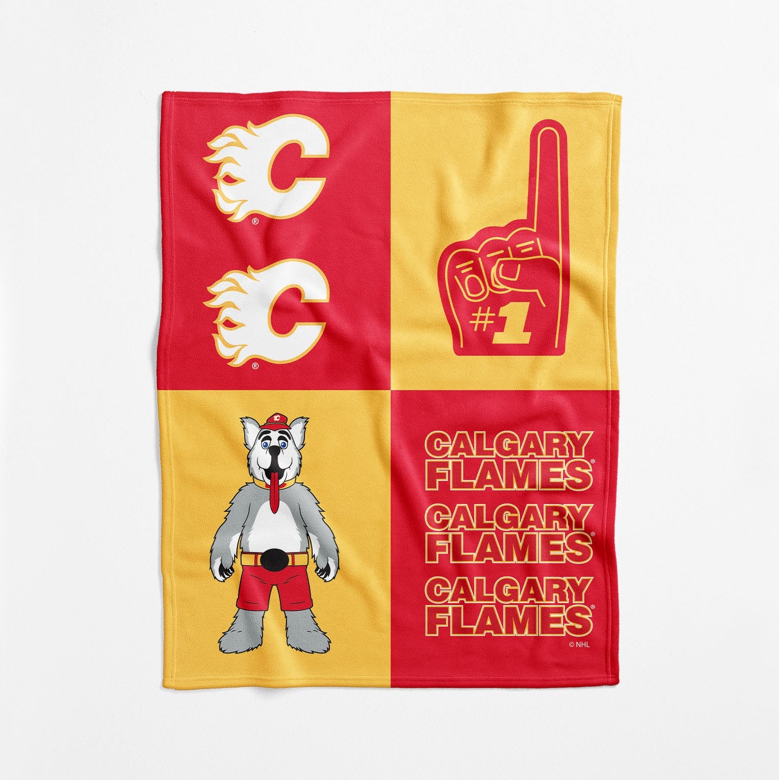 Calgary Flames NHL Domino Swaddle Blanket 40x50 inches
