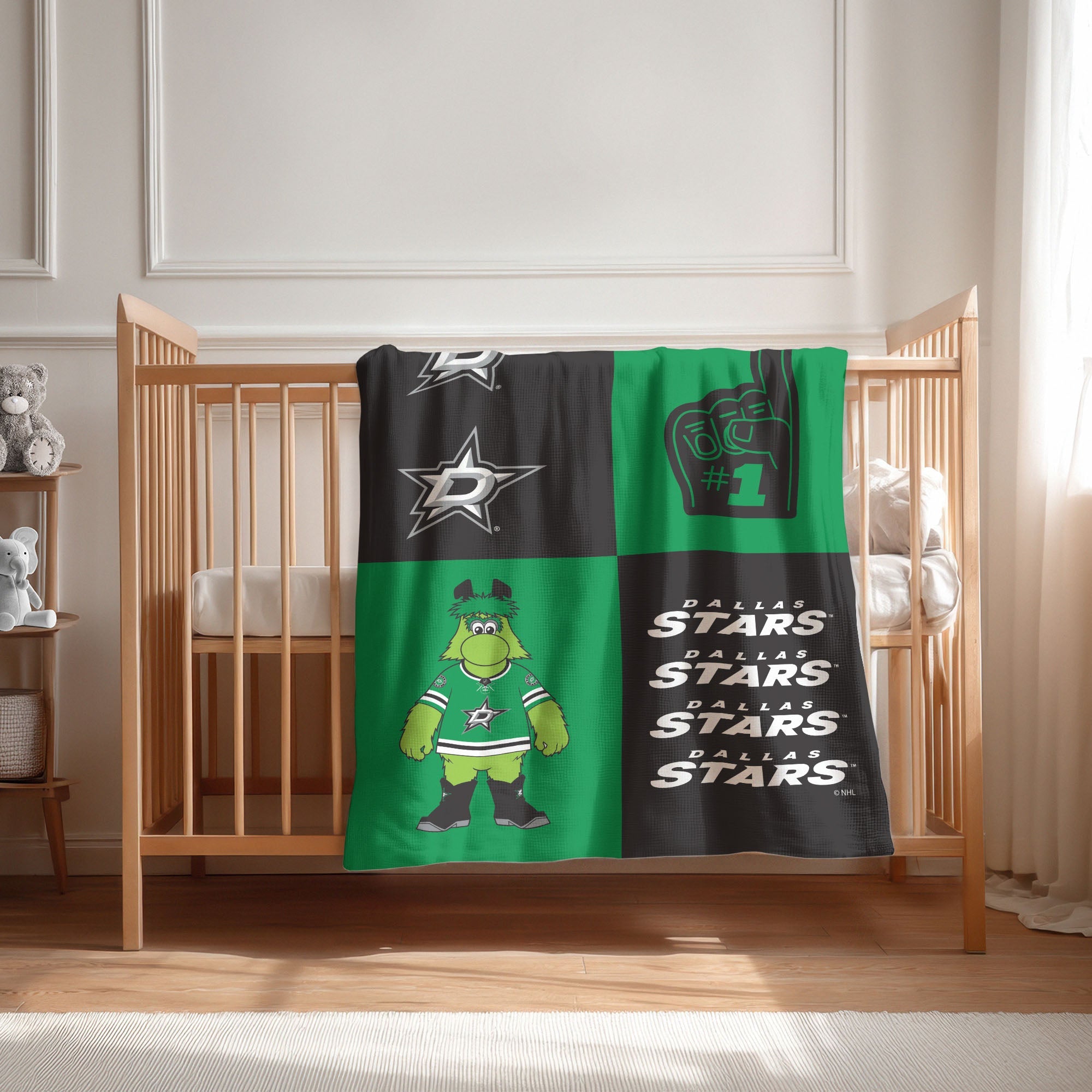 Dallas Stars NHL Domino Swaddle Blanket 40x50 inches