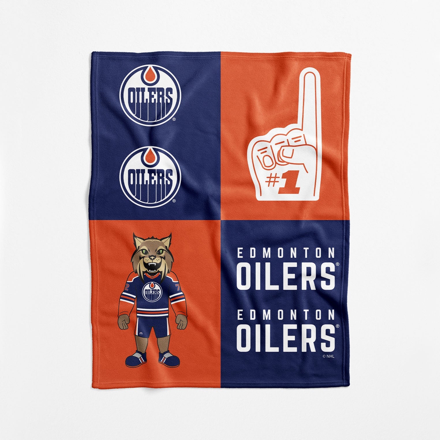Edmonton Oilers NHL Domino Swaddle Blanket 40x50 inches