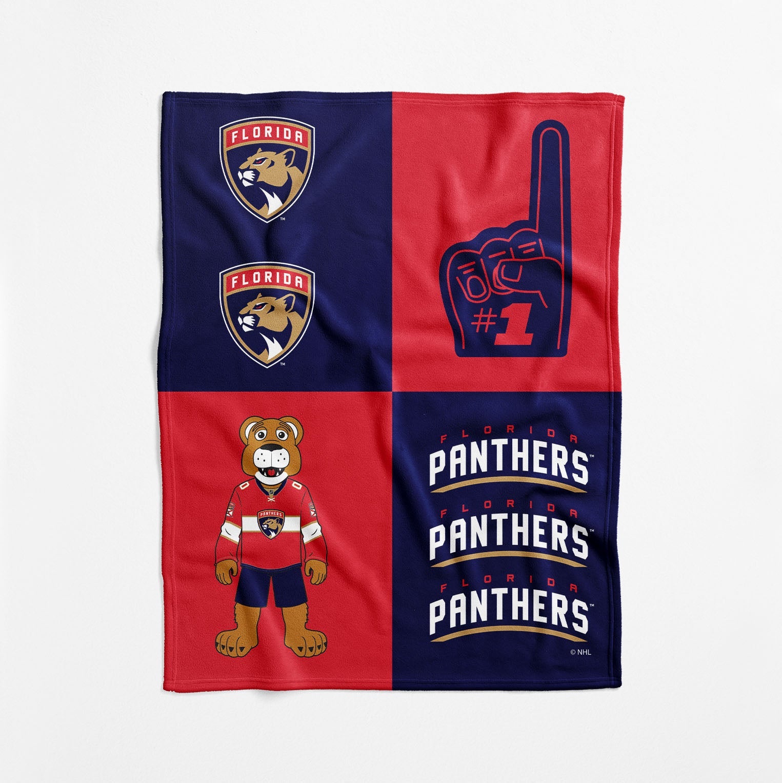 Florida Panthers NHL Domino Swaddle Blanket 40x50 inches