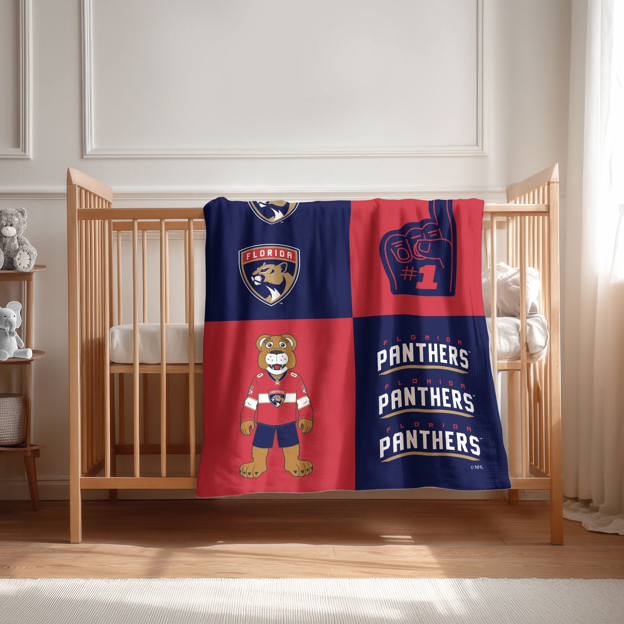 Florida Panthers NHL Domino Swaddle Blanket 40x50 inches