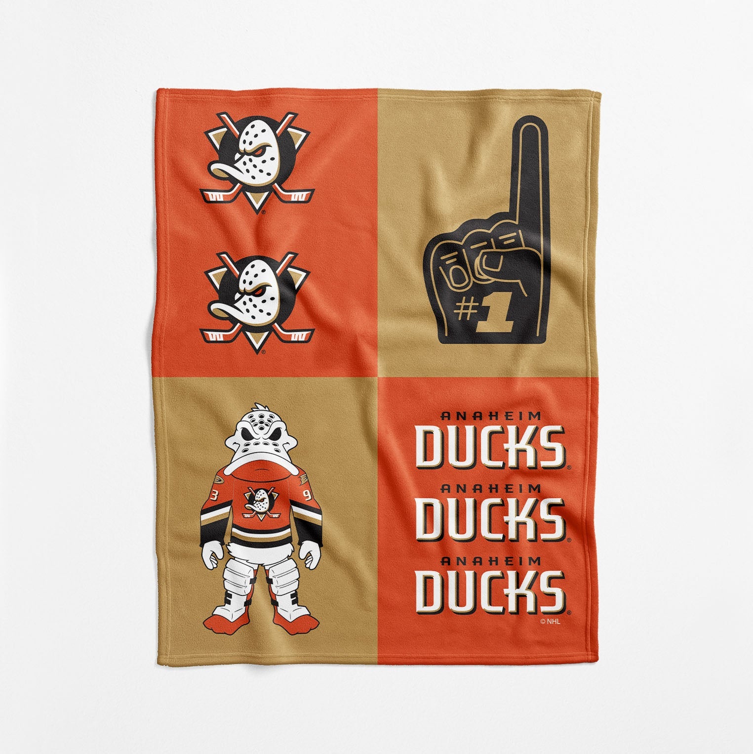 Anaheim Ducks NHL Domino Swaddle Blanket 40x50 inches