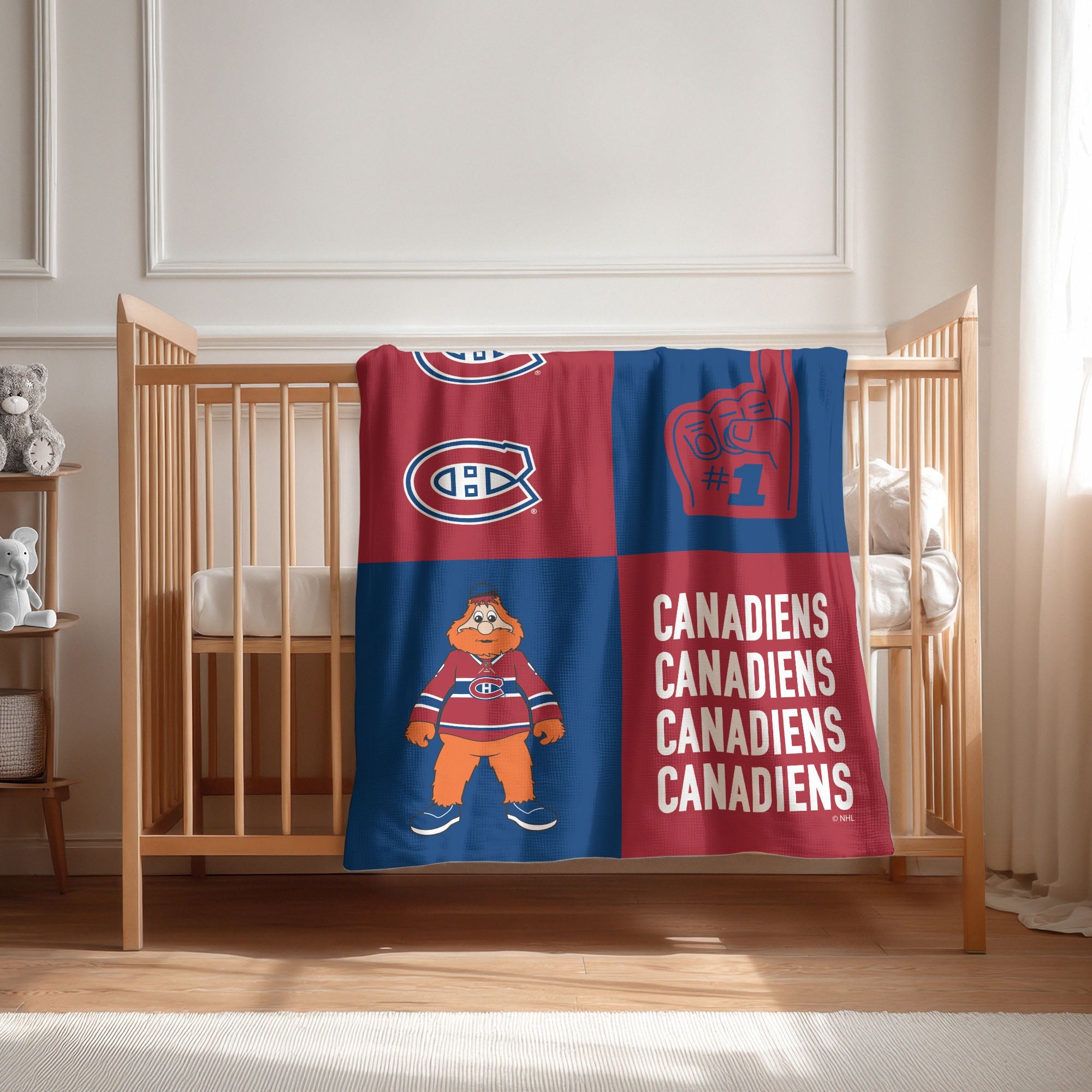 Montreal Canadiens NHL Domino Swaddle Blanket 40x50 inches