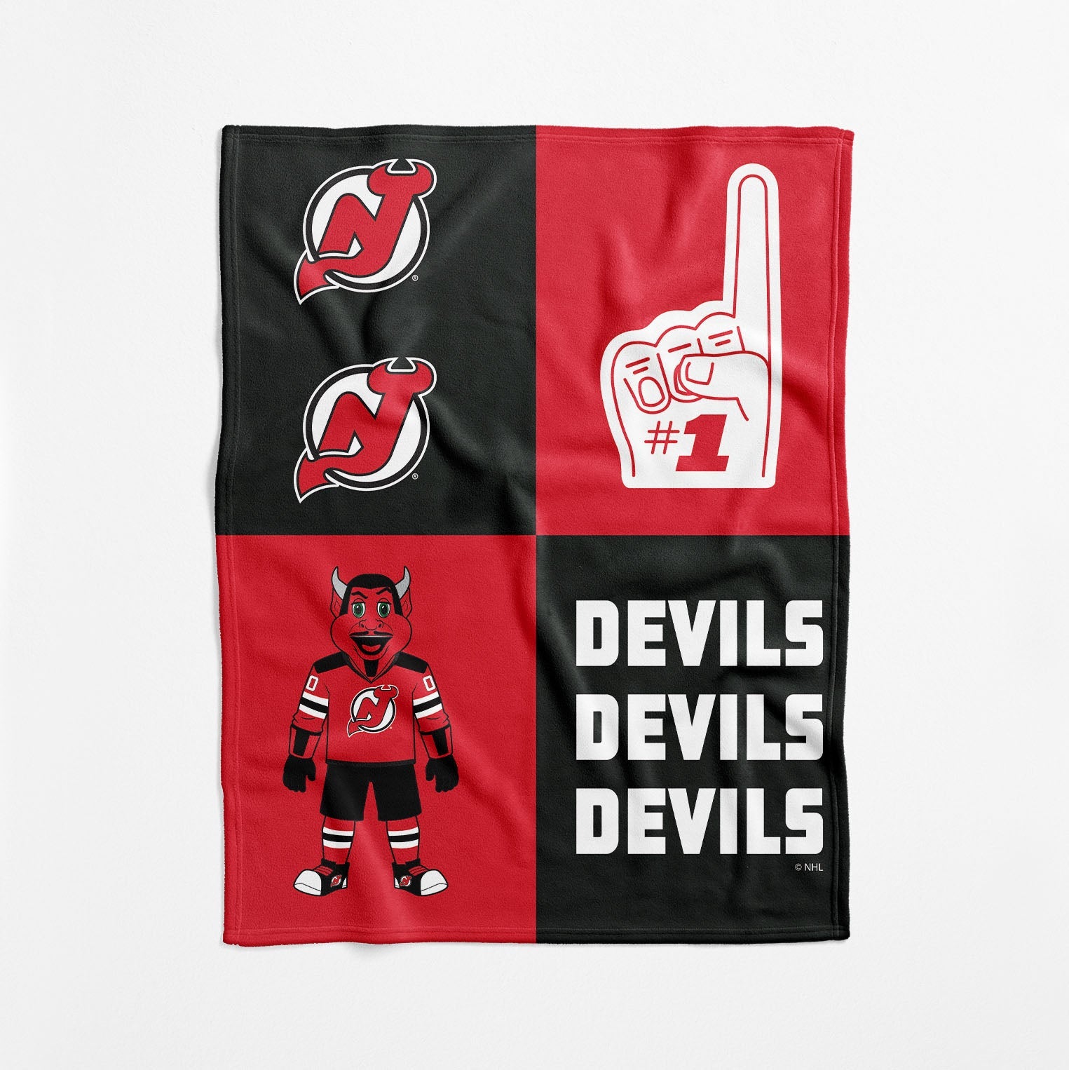 New Jersey Devils NHL Domino Swaddle Blanket 40x50 inches