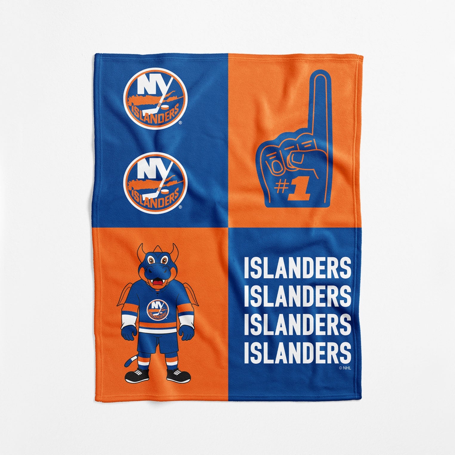 New York Islanders NHL Domino Swaddle Blanket 40x50 inches