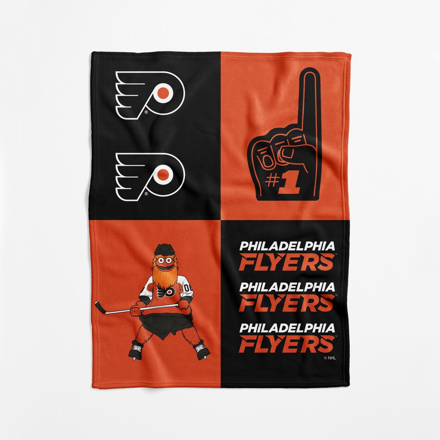 Philadelphia Flyers NHL Domino Swaddle Blanket 40x50 inches