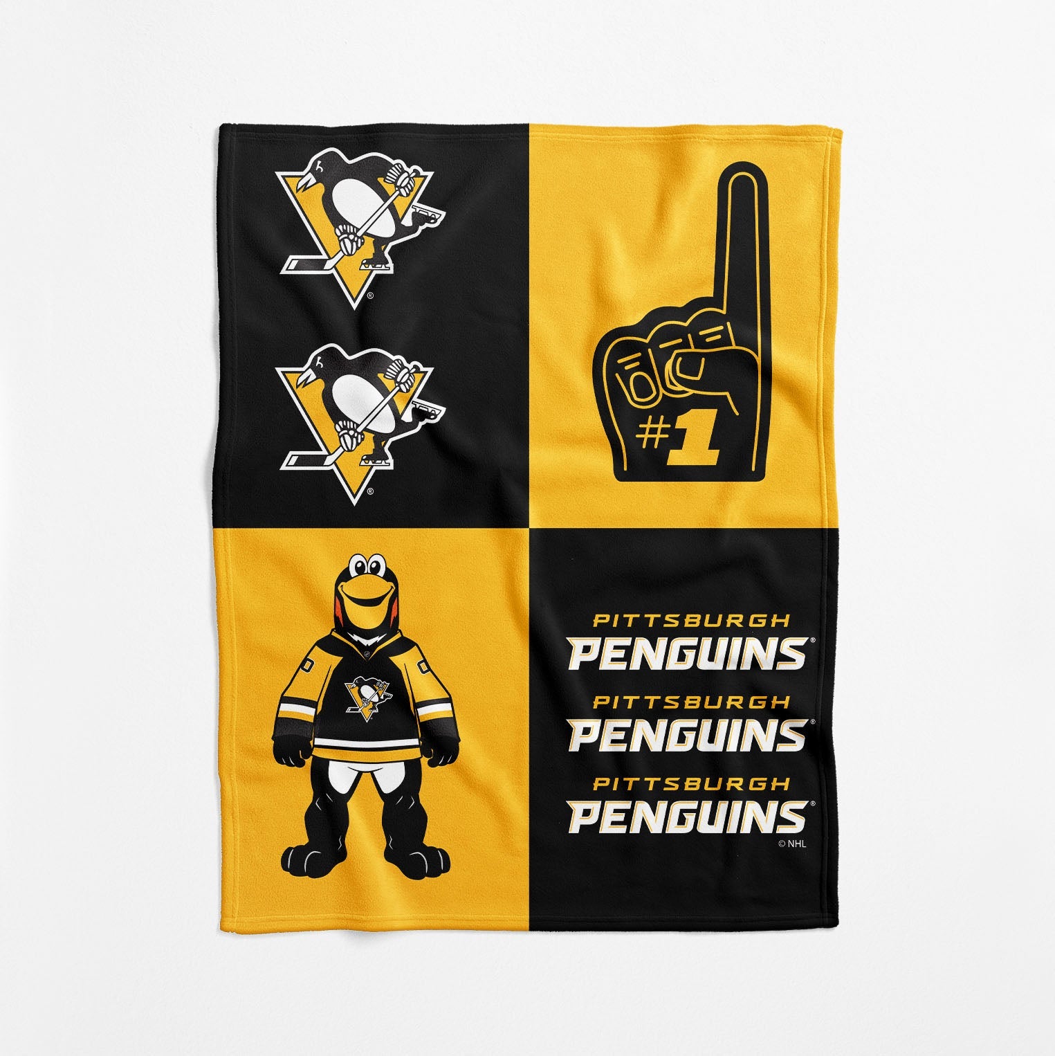 Pittsburgh Penguins NHL Domino Swaddle Blanket 40x50 inches