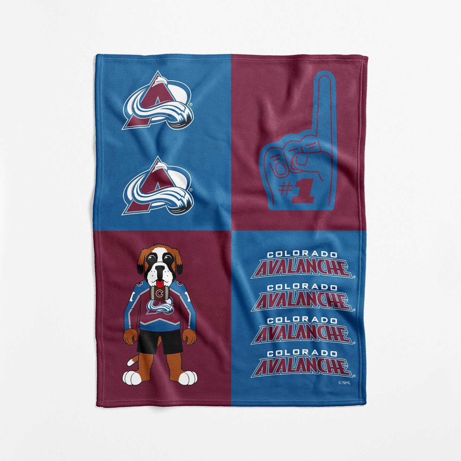 Colorado Avalanche NHL Domino Swaddle Blanket 40x50 inches