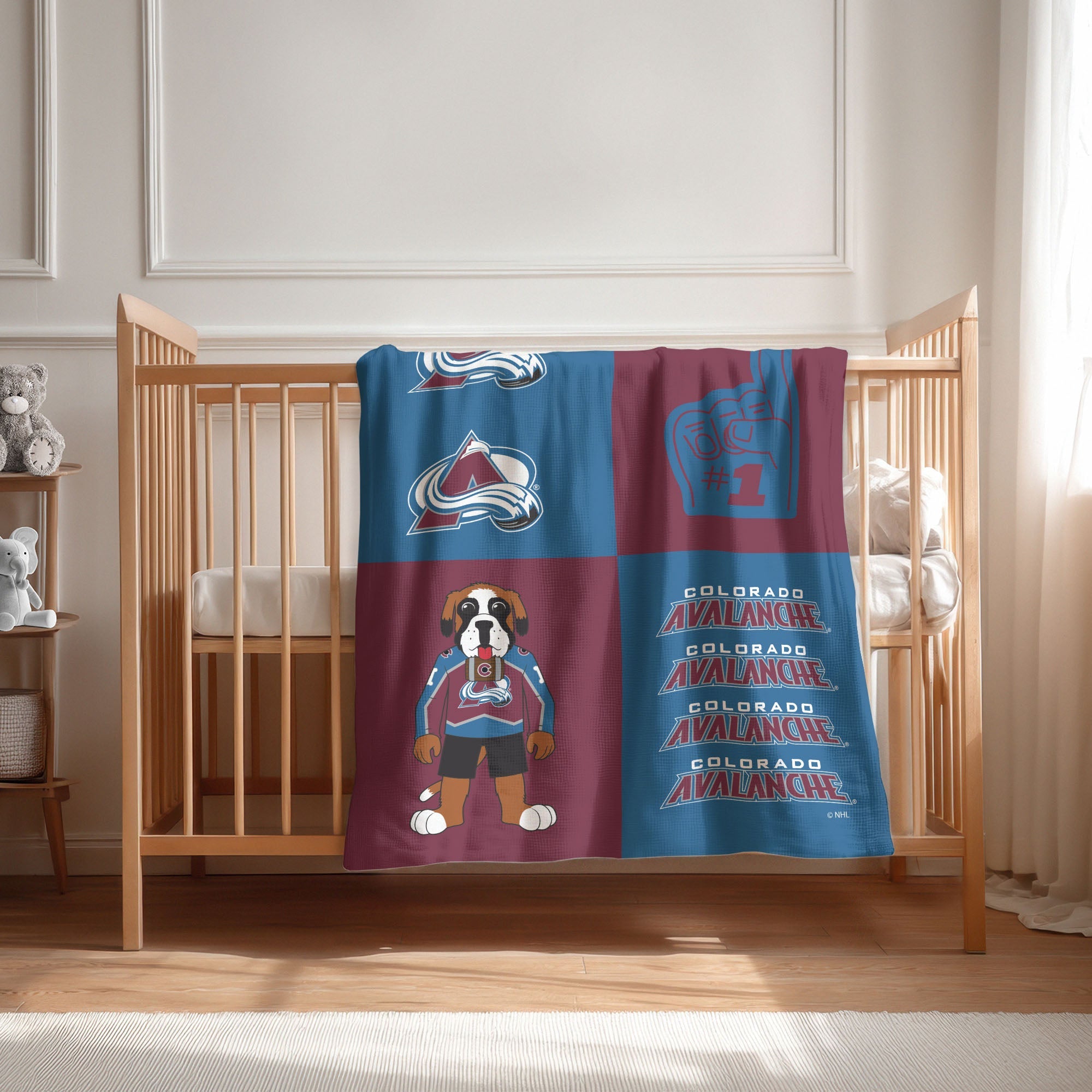 Colorado Avalanche NHL Domino Swaddle Blanket 40x50 inches