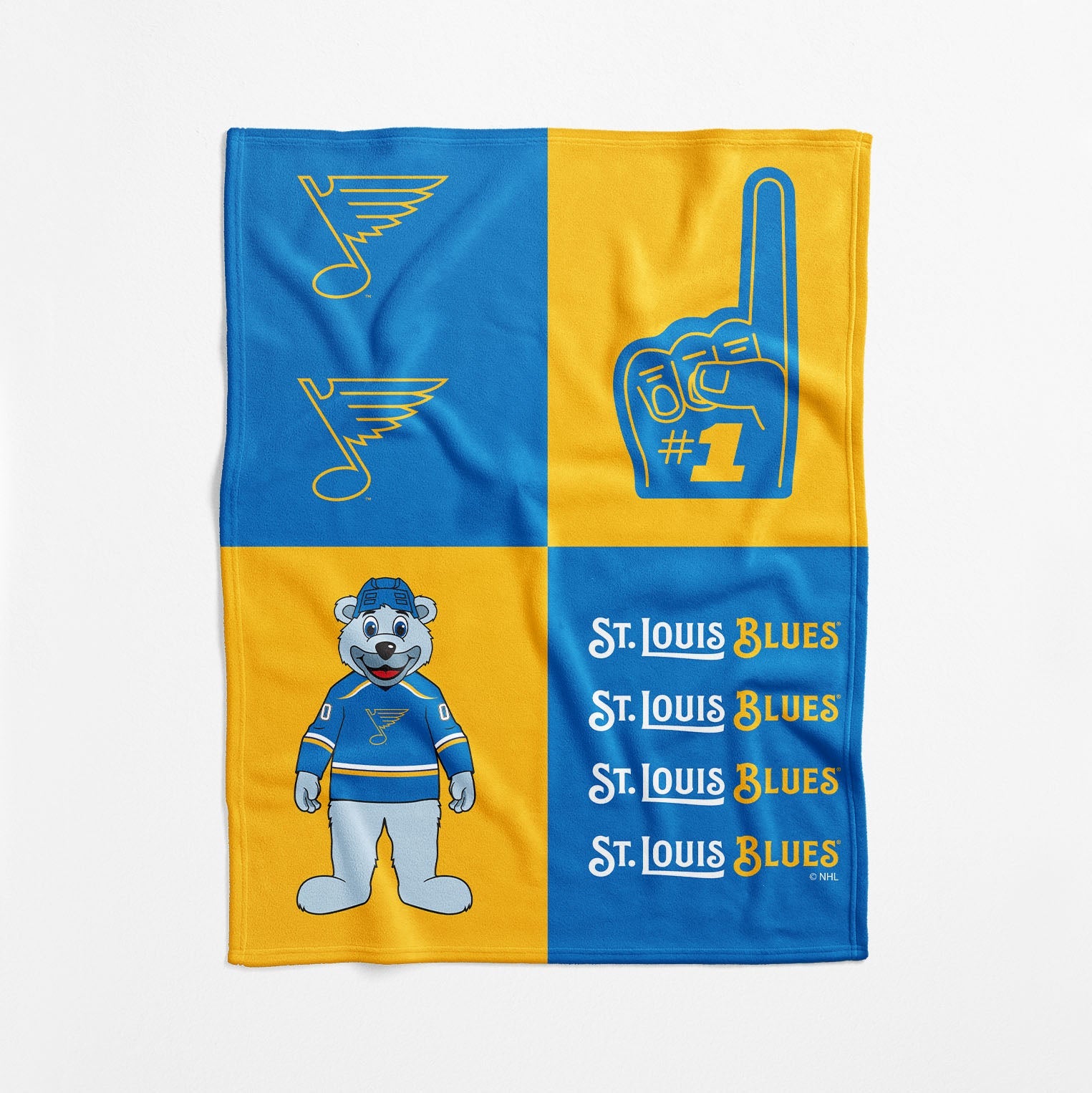 St. Louis Blues NHL Domino Swaddle Blanket 40x50 inches