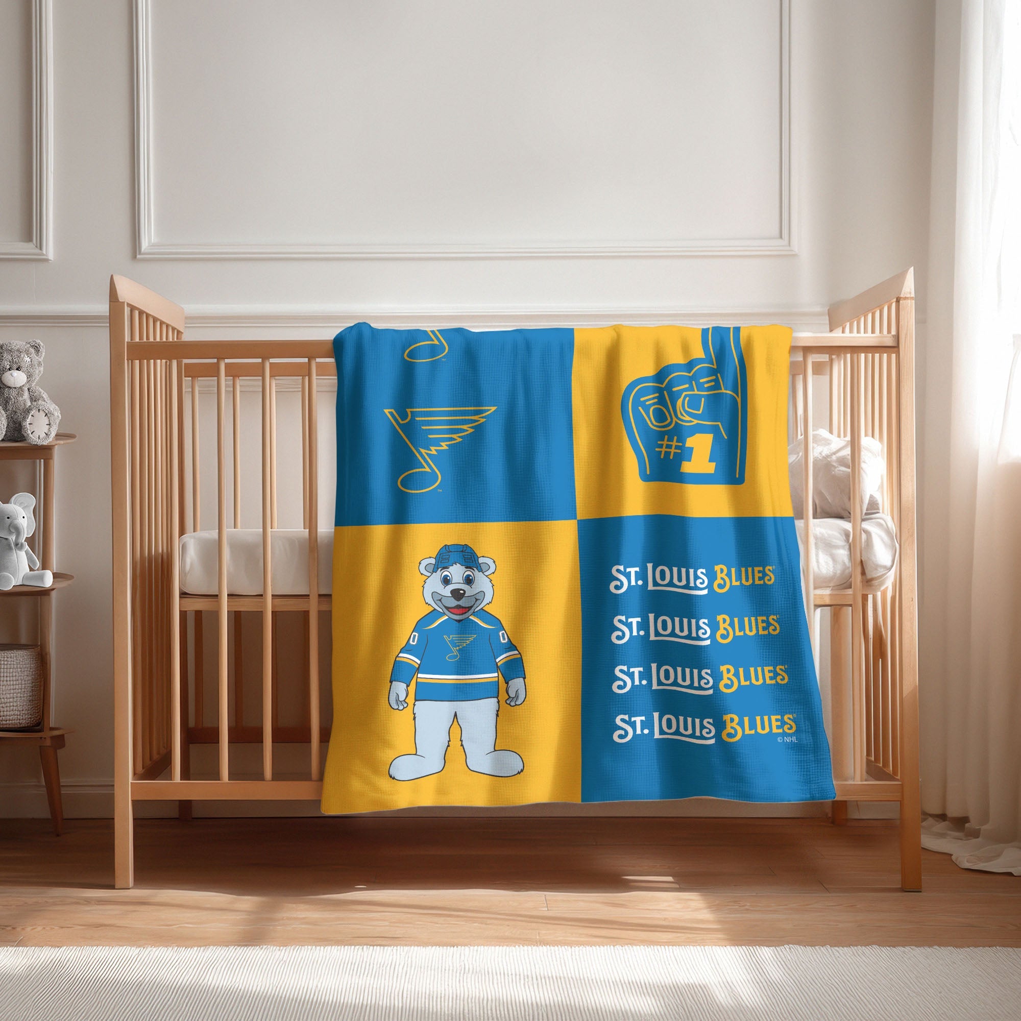 St. Louis Blues NHL Domino Swaddle Blanket 40x50 inches