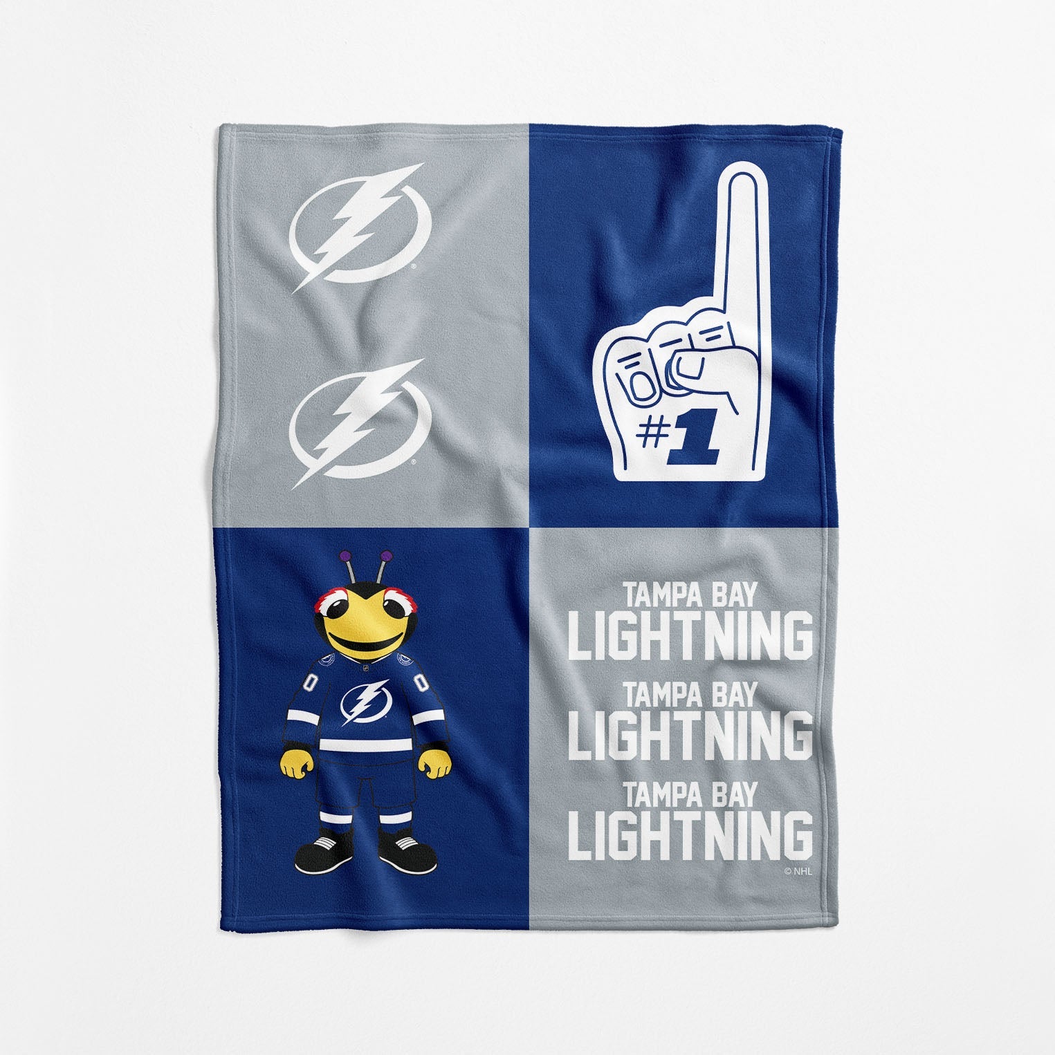 Tampa Bay Lightning NHL Domino Swaddle Blanket 40x50 inches